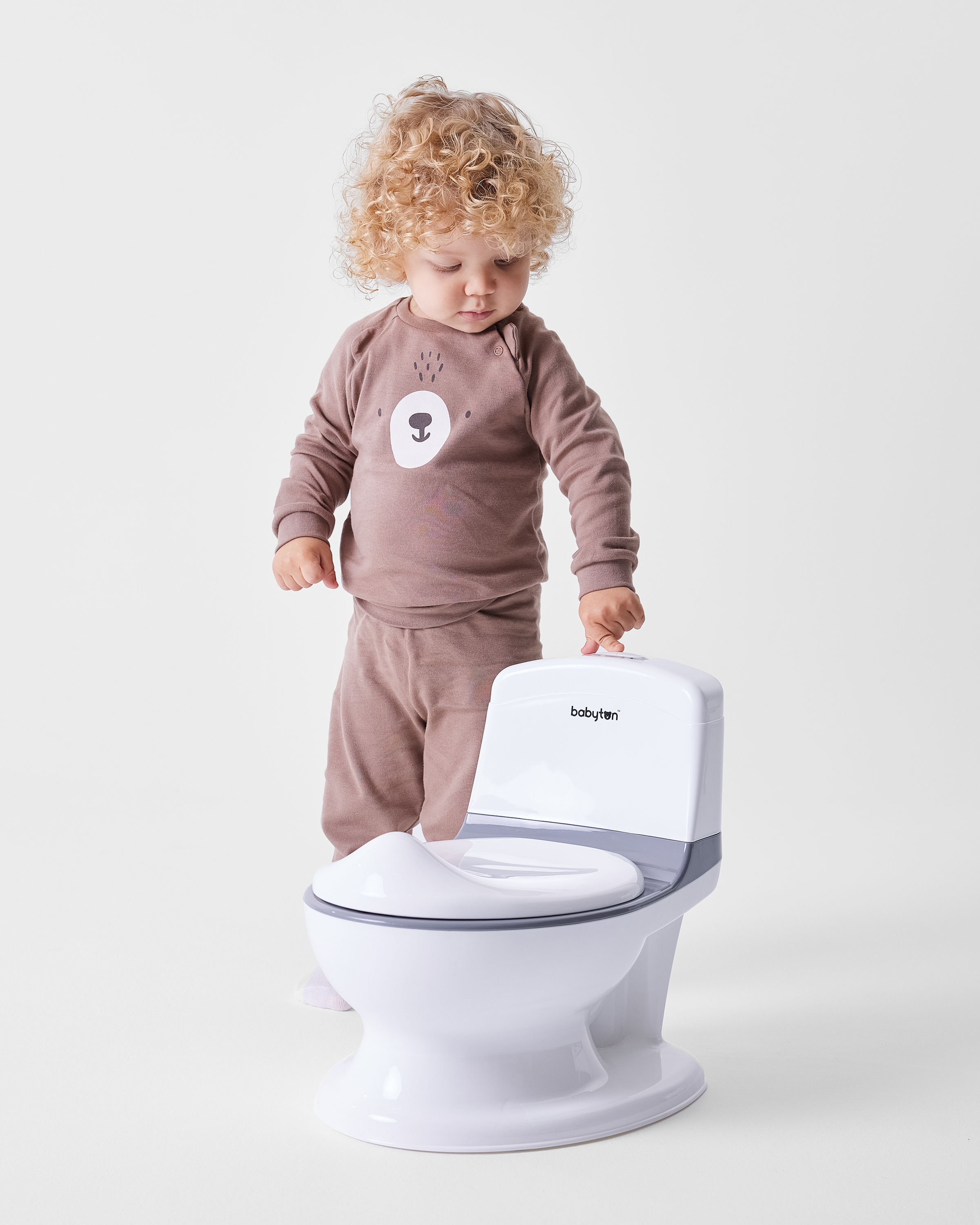Горшок Babyton Cozy Potty музыкальный серый - фото 11
