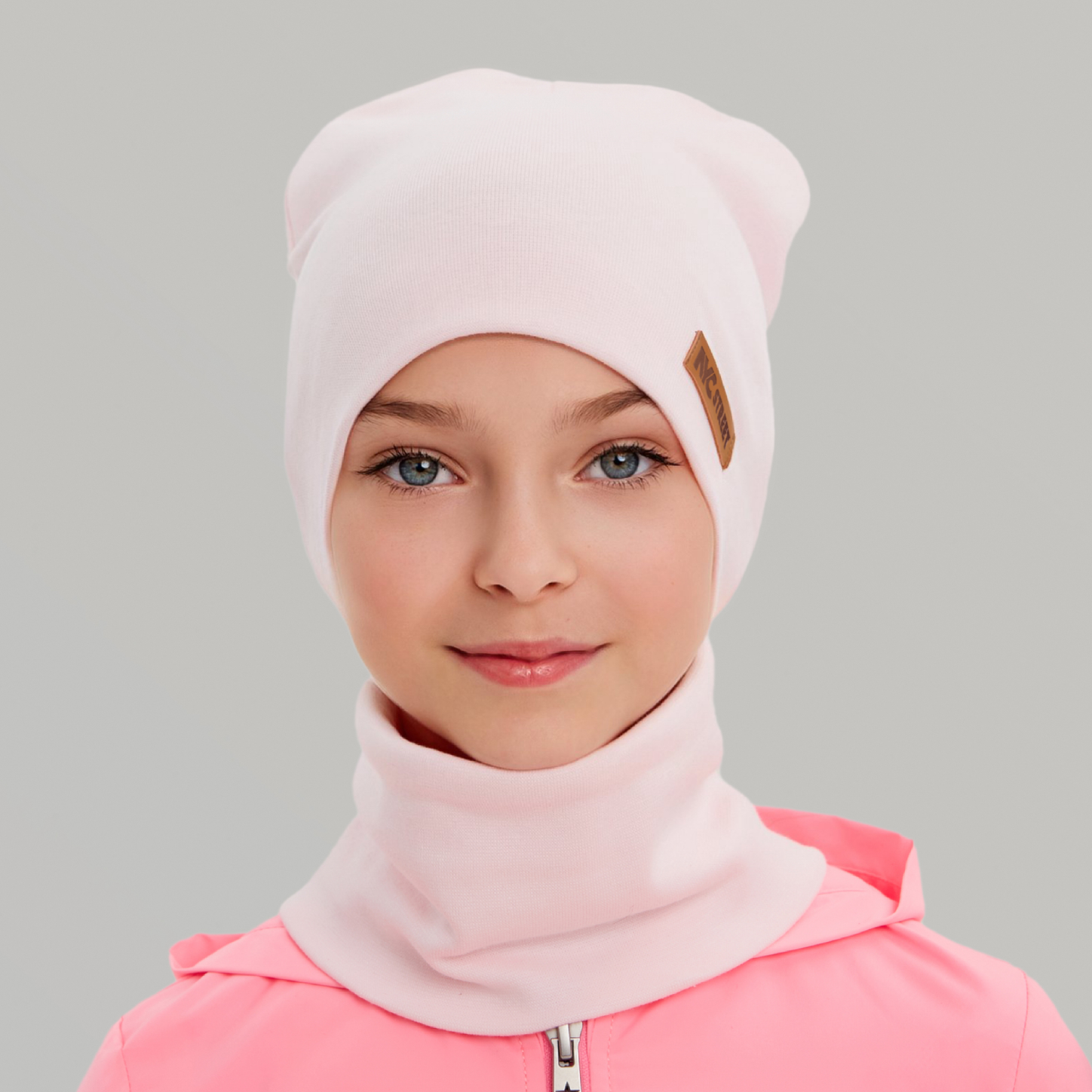 Шапка и снуд KUBRIO KU-H-67-plainG-Lpink - фото 5