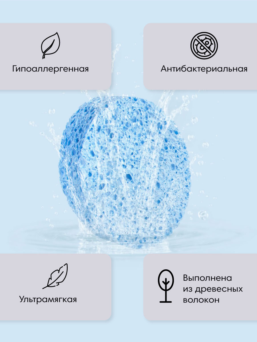 Губка OLANT BABY Голубая - фото 2