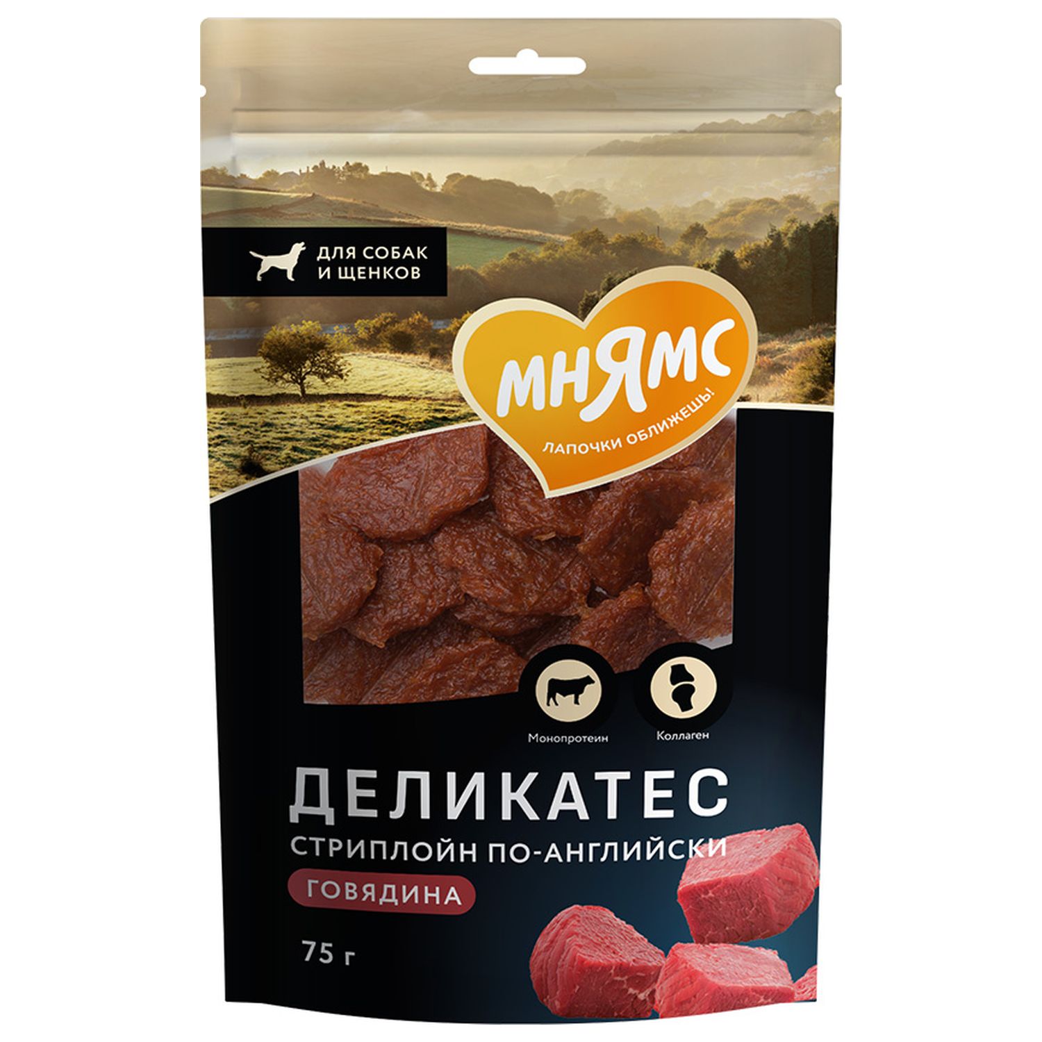 Лакомство для собак Мнямс Стриплойн по-английски 75г - фото 1