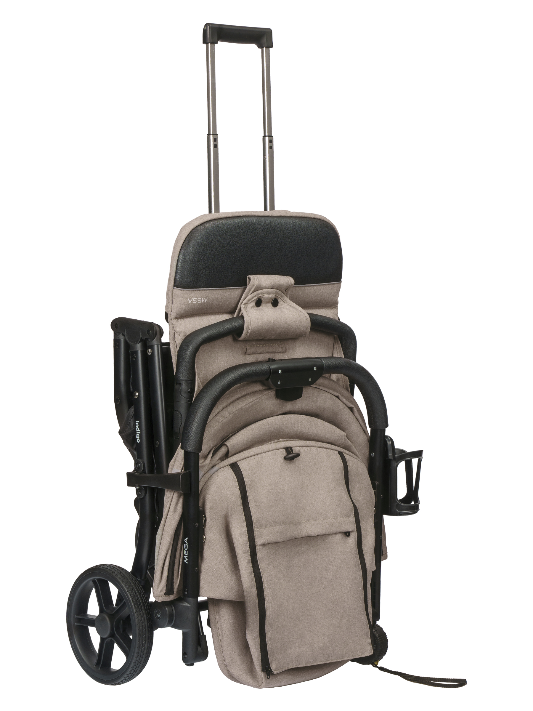 Коляска прогулочная Indigo Mega бежевый - фото 24