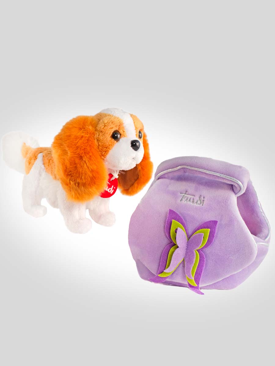 Мягкая игрушка Trudi Щенок спаниеля в сумочке 26см - фото 3