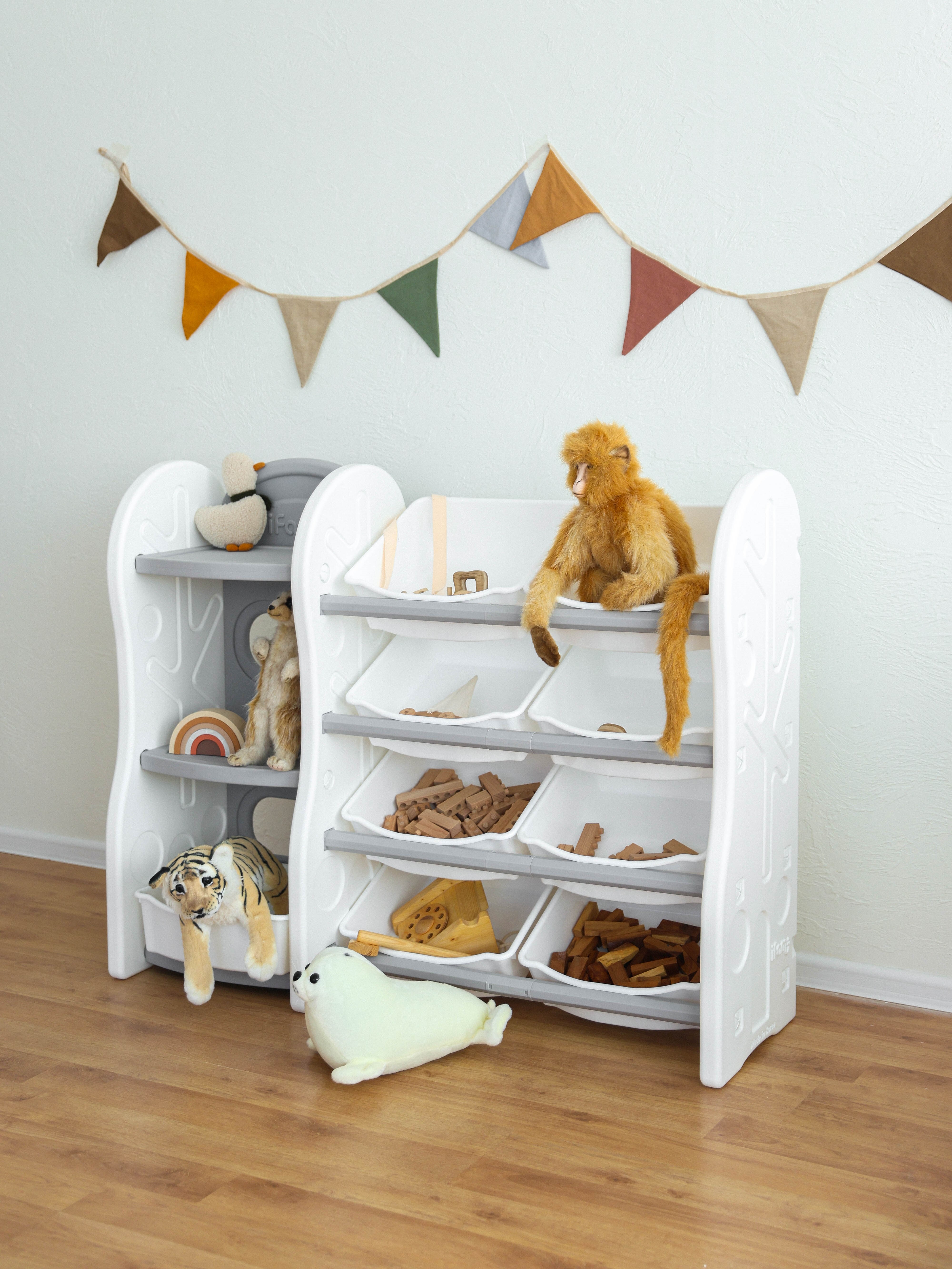 Стеллаж для игрушек Ifam DesignToy-4 серый - фото 15