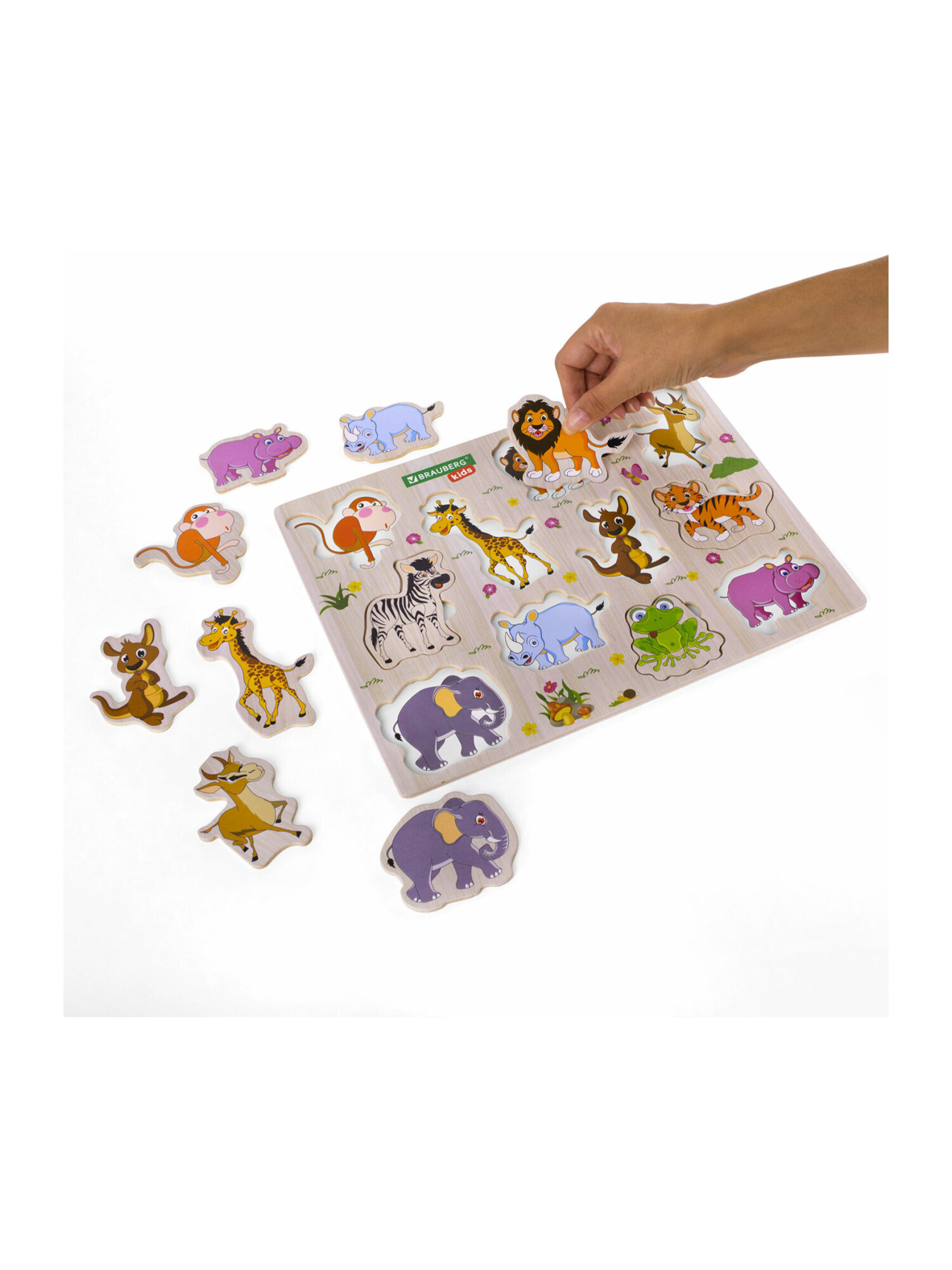 Игрушка Brauberg рамка-вкладыш животные - фото 9