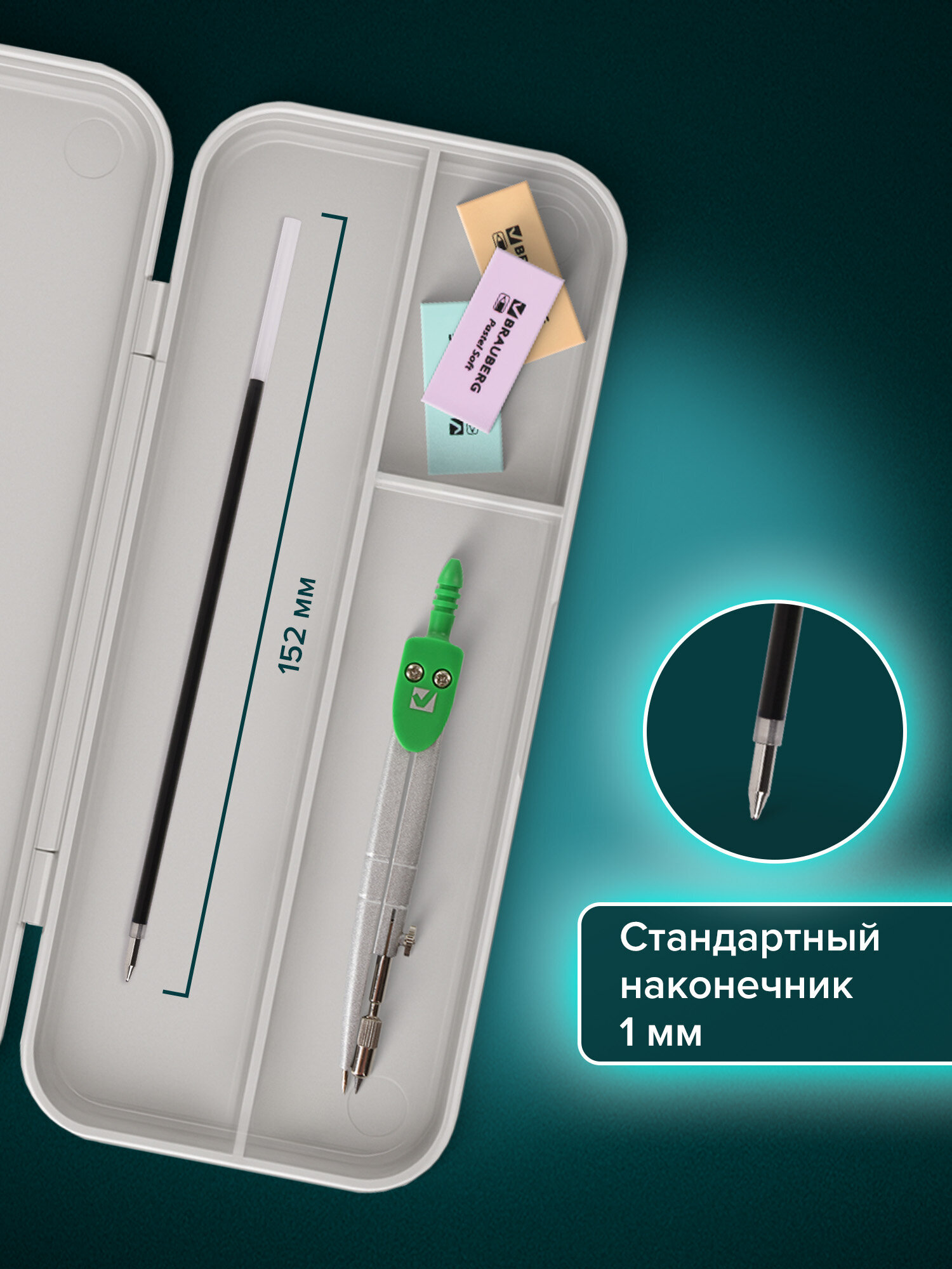 Стержень шариковый Brauberg 100 шт. - фото 2