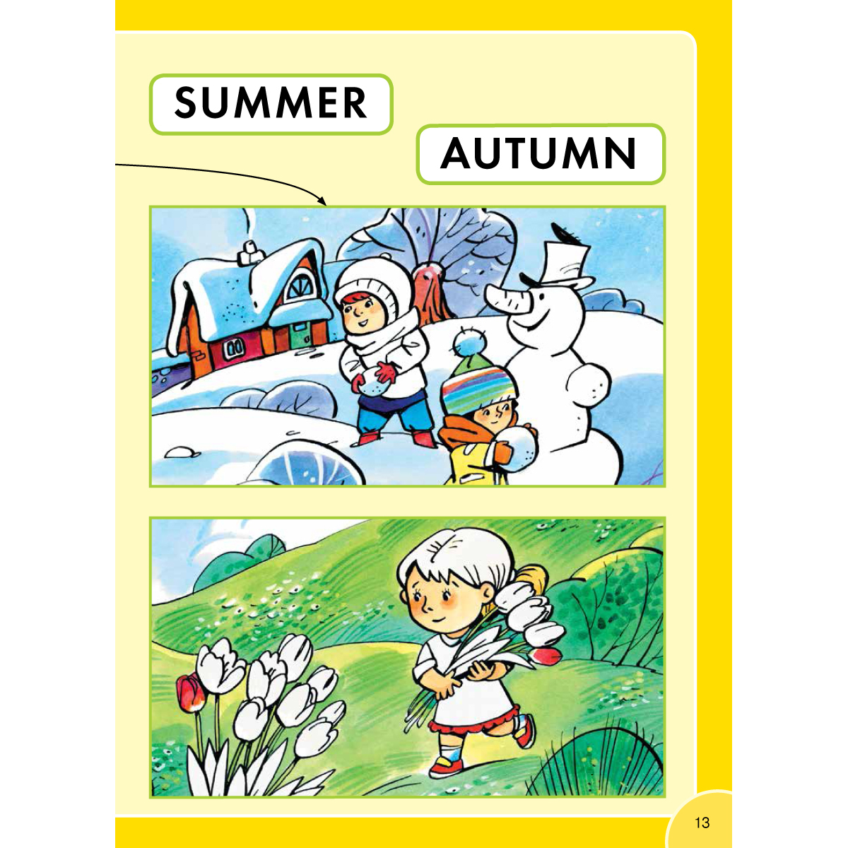 Книга Титул Времена года / Seasons. Пособие для детей. Английский язык - фото 4