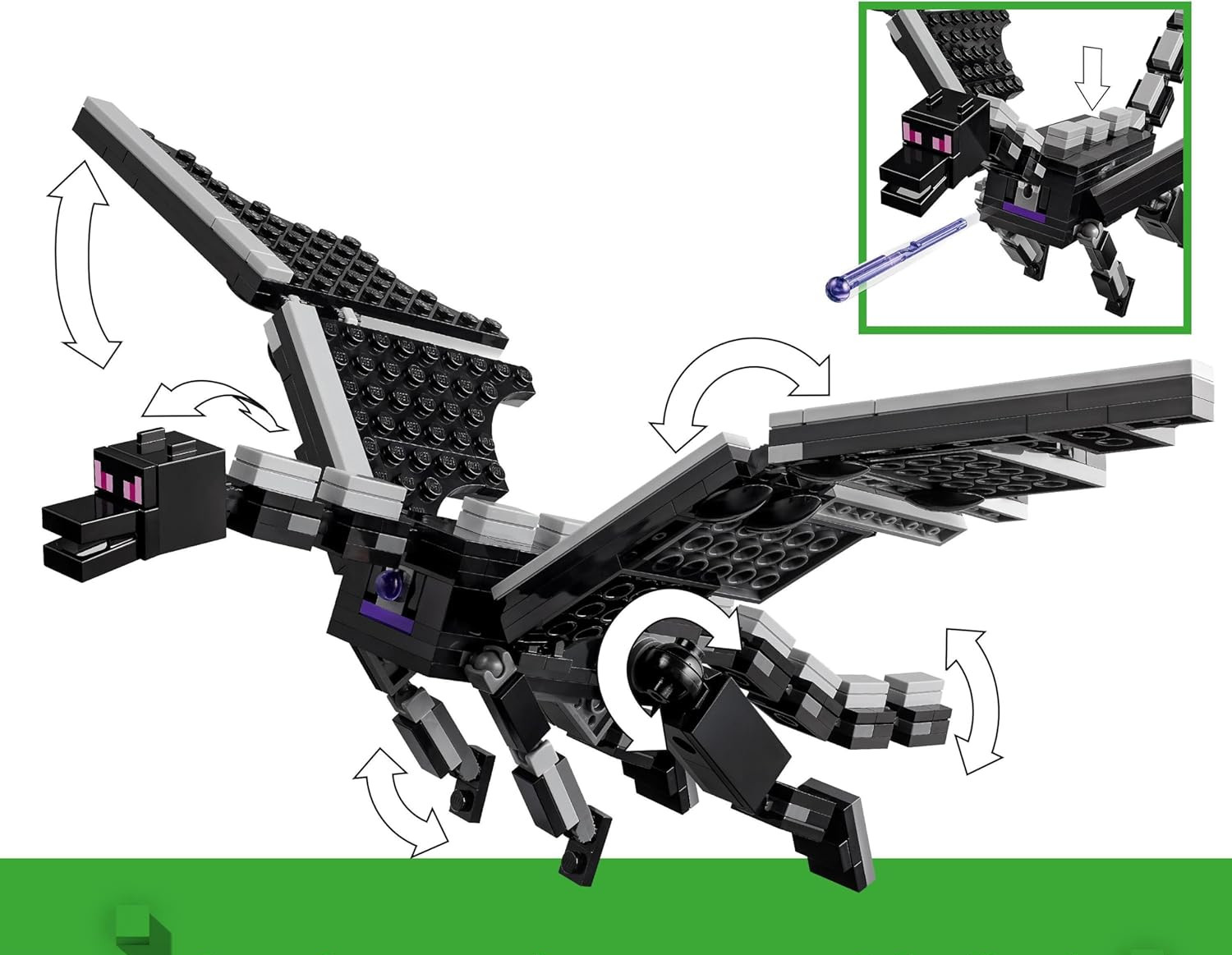 Конструктор LEGO Minecraft Дракон Эндера и Корабль блочный - фото 5