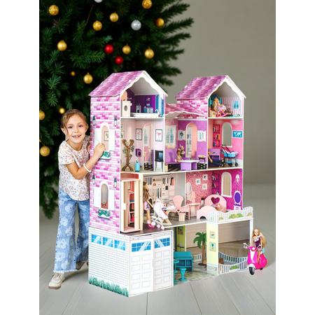 Домик для кукол PAREMO 134 см с мебелью