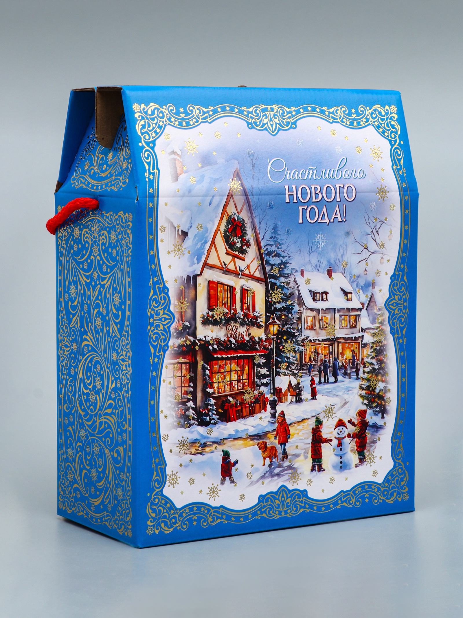 Коробка подарочная новогодняя Sima-Land "Новогодняя", 20 х 10 х 26,5 см - фото 2