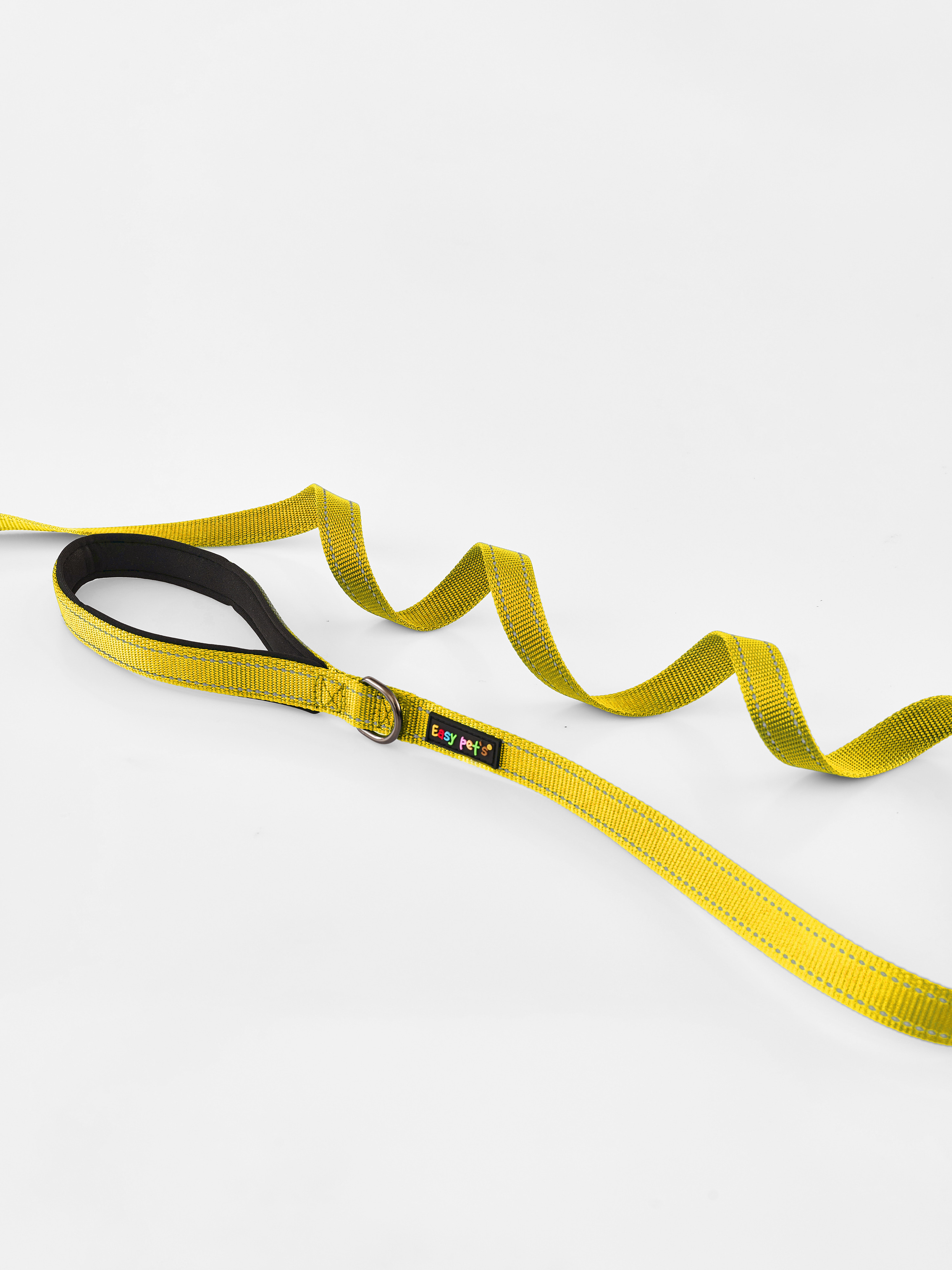 Поводок для собак с неопреновой ручкой Easy Pets 211 цвет Желтый р-р S 1,5см 210см - фото 12