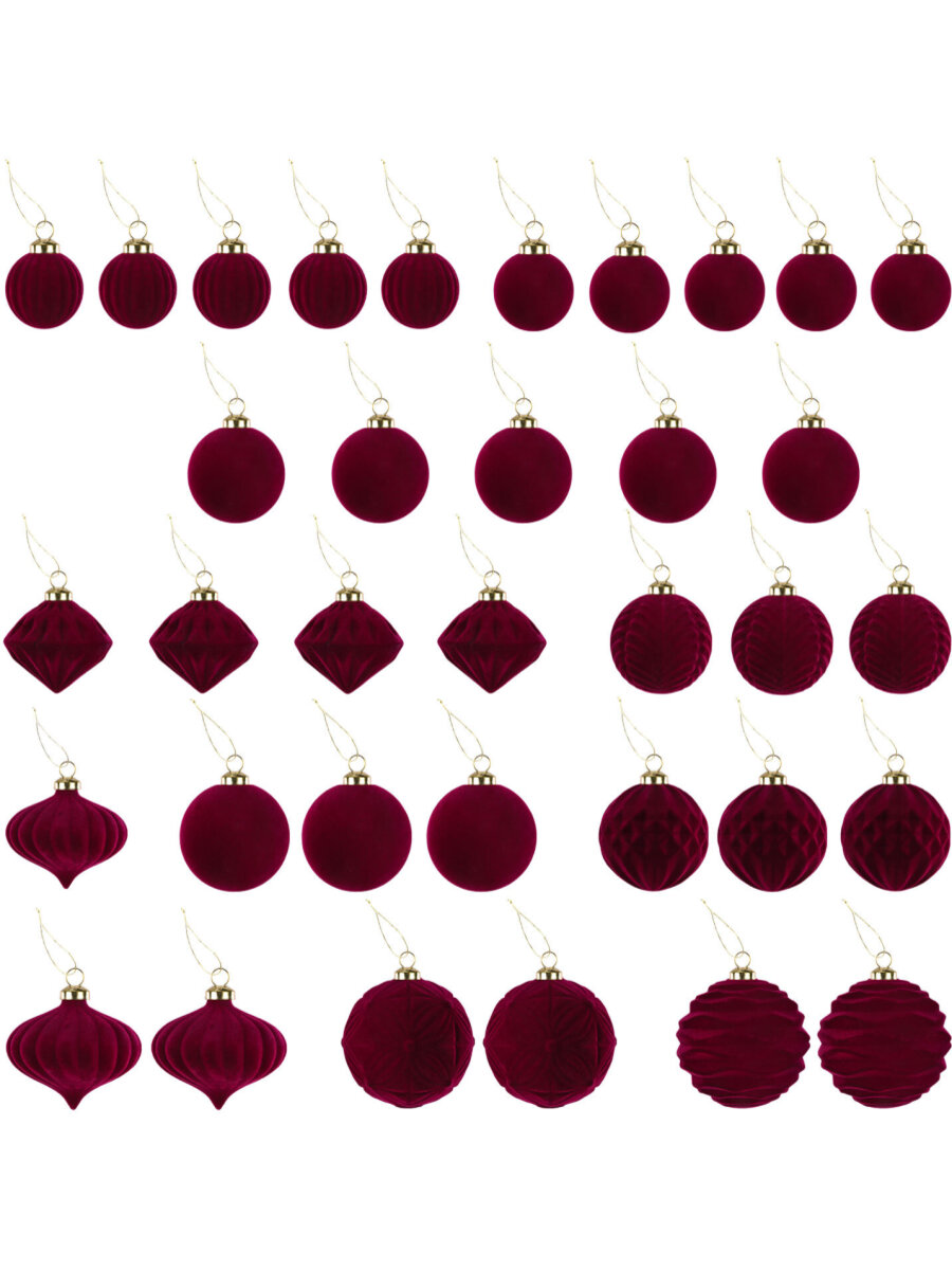 Елочные игрушки шары Золотая сказка набор 35 украшений - фото 13