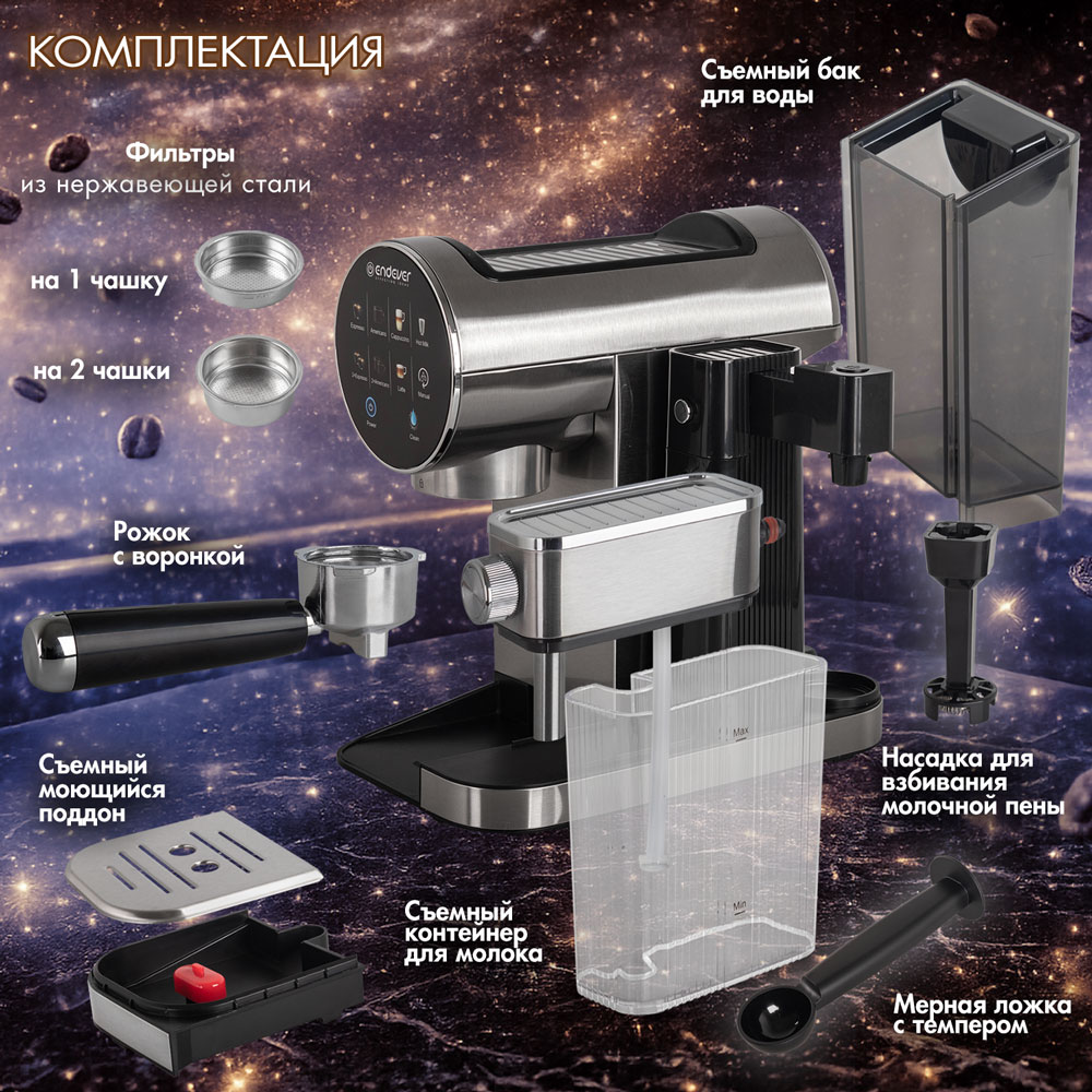 Кофеварка рожкового типа ENDEVER Costa-2010 - фото 6
