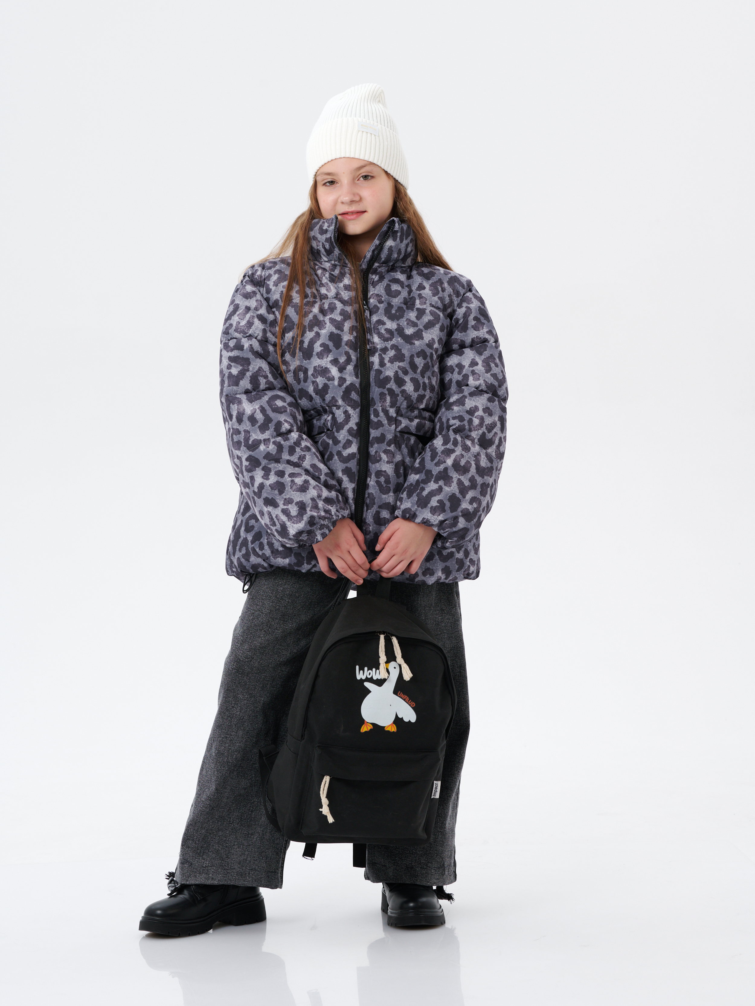 Куртка КрутышОк Т-066 серый леопард - фото 8
