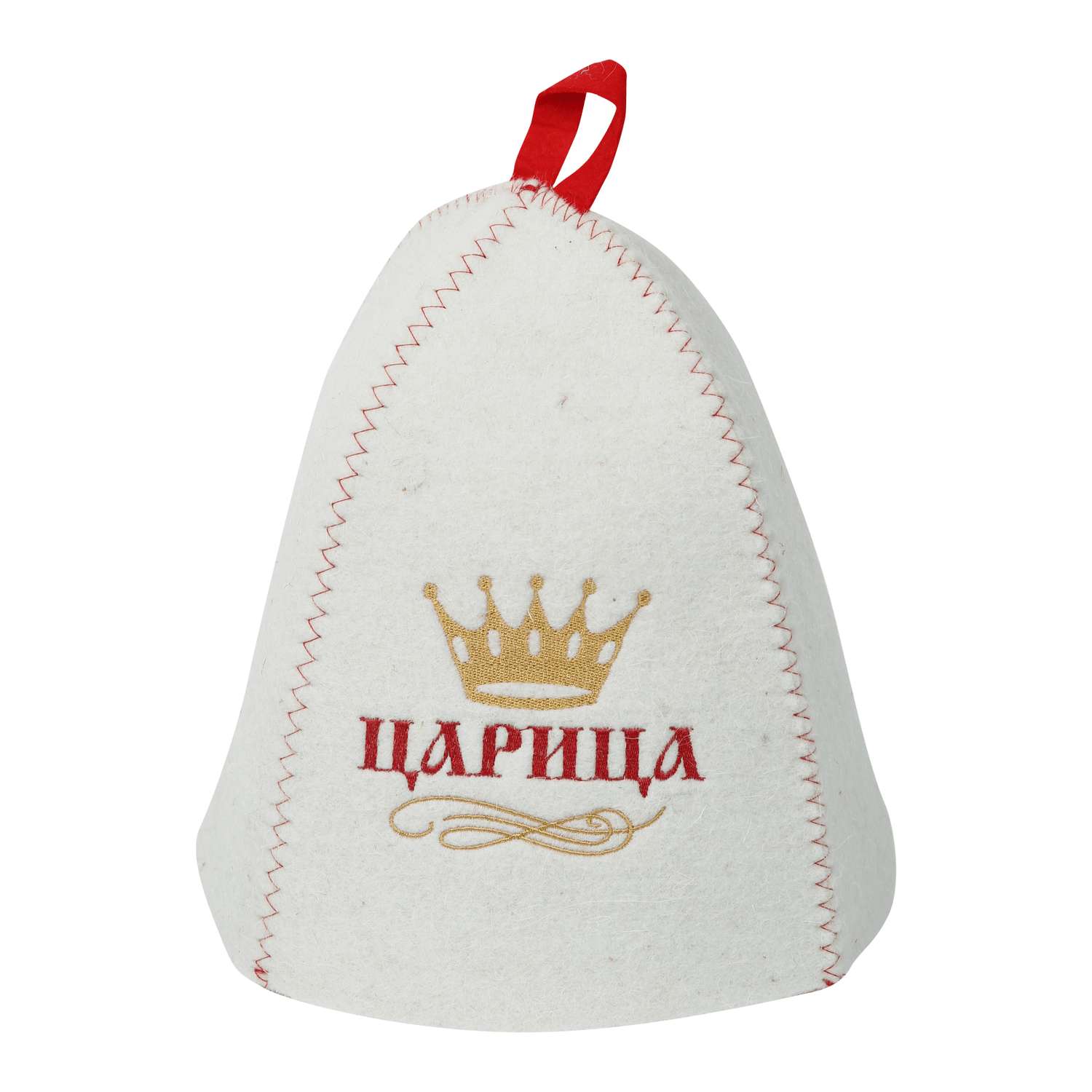 Шапка банная ГлавБаня Царица войлок белый синтетический - фото 1