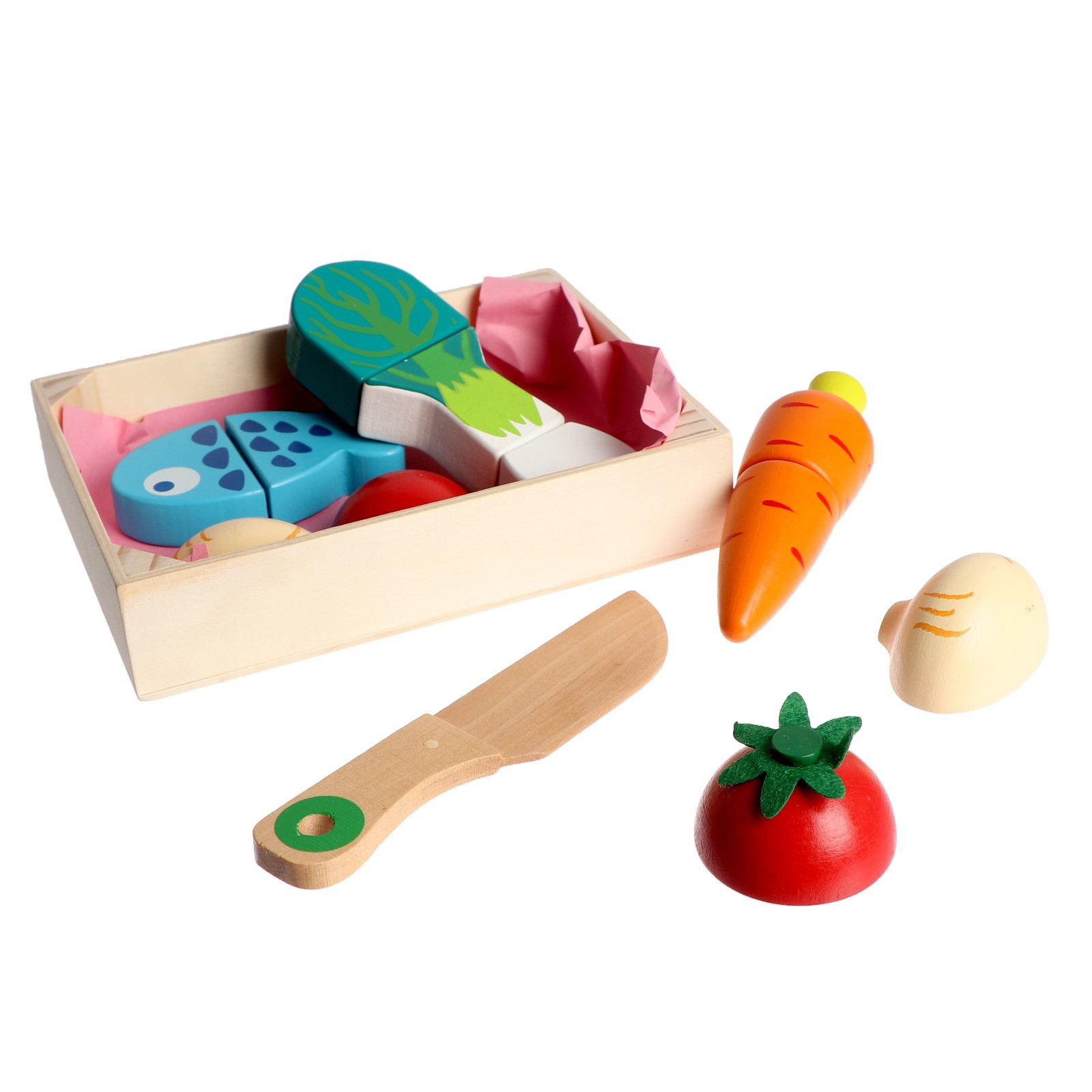 Игровой набор Sima-Land продукты, прилавок, касса, тележки и корзинки - фото 2
