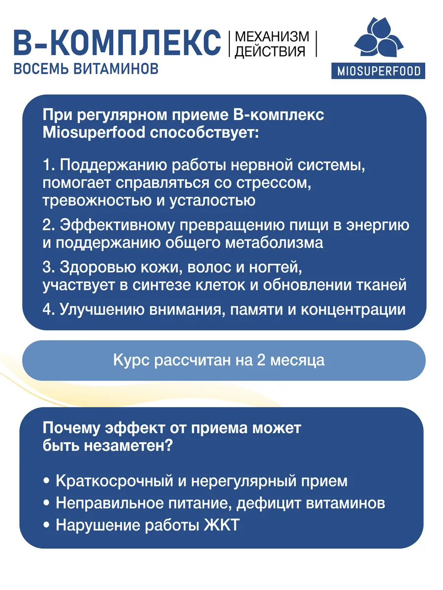 Витамины группы В комплекс Миофарм 60 капсул - фото 2