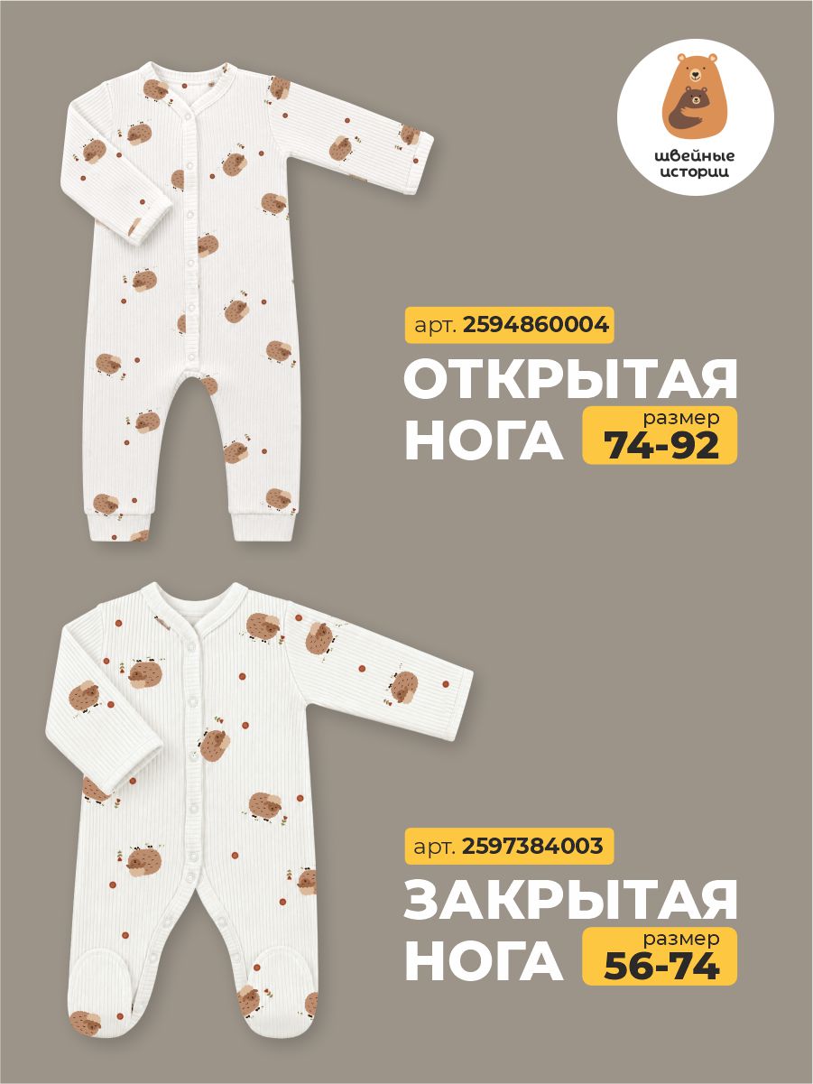 Комбинезон 3 шт ШВЕЙНЫЕ ИСТОРИИ закр_слипыовечки - фото 8