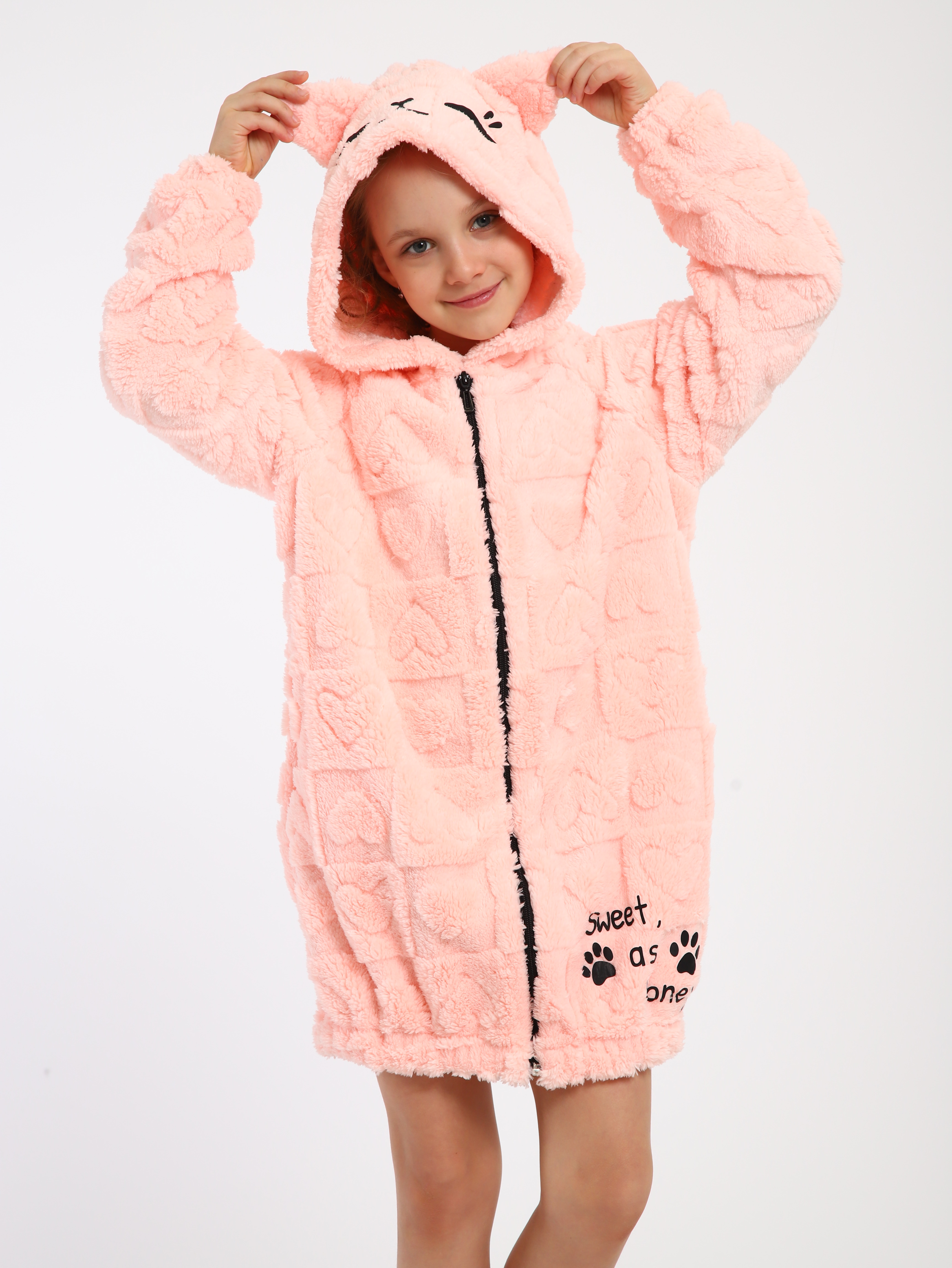Халат ЛАДОШКИ Халат Мурлыка персик - фото 1
