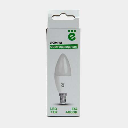 Лампочка ё Свеча LED-A60-7W-E14-4K