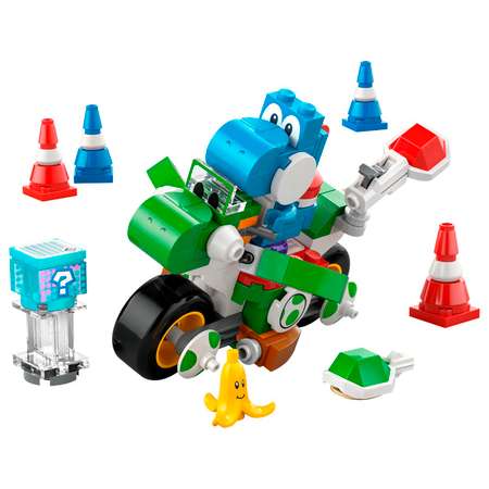 Конструктор LEGO Super Mario Марио Карт - Мотоцикл Йоши блочный