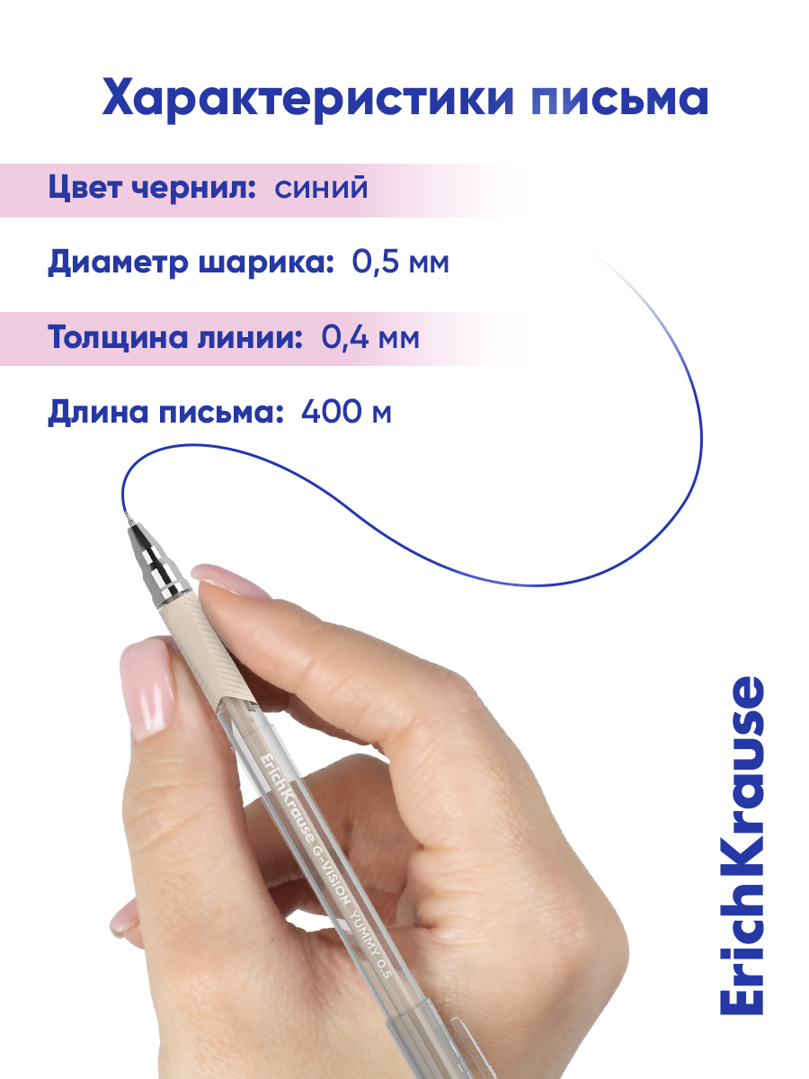 Ручка гелевая ErichKrause 12 шт. - фото 9