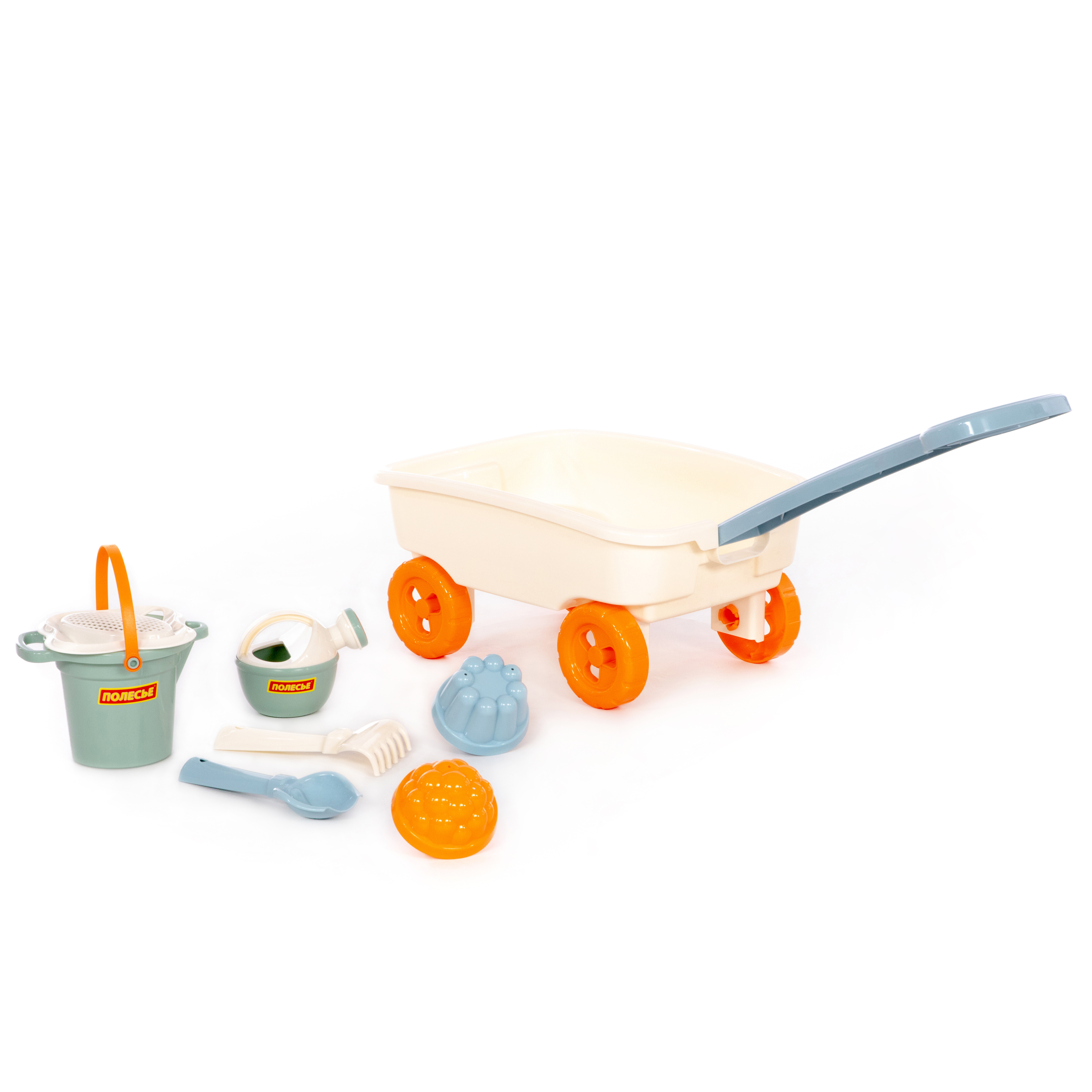 Песочный набор Полесье с тележкой 1 предм. - фото 2
