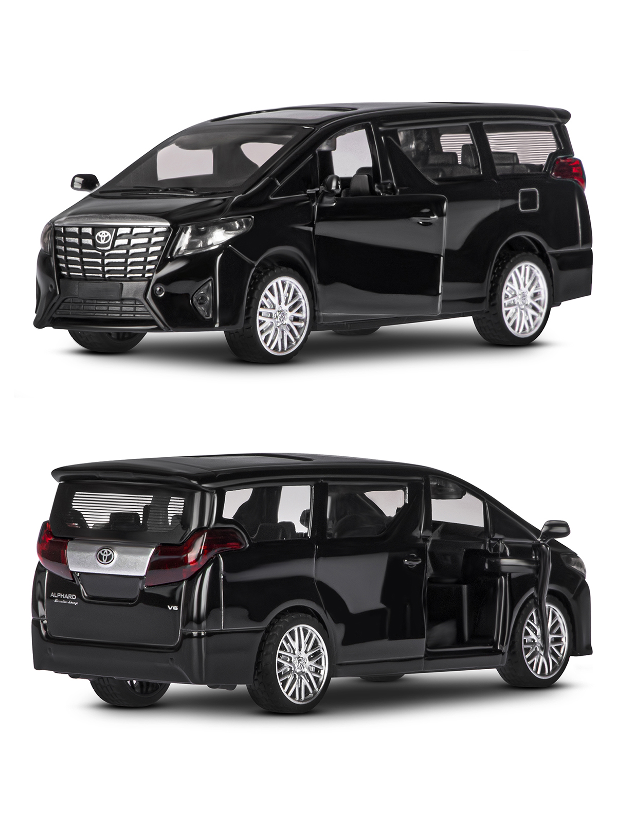 Автомобиль АВТОпанорама Toyota Alphard 1:43 JB1251594 - фото 7