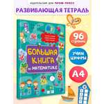 Книга Проф-Пресс с заданиями. Большая книга по математике. А4. 96 стр.