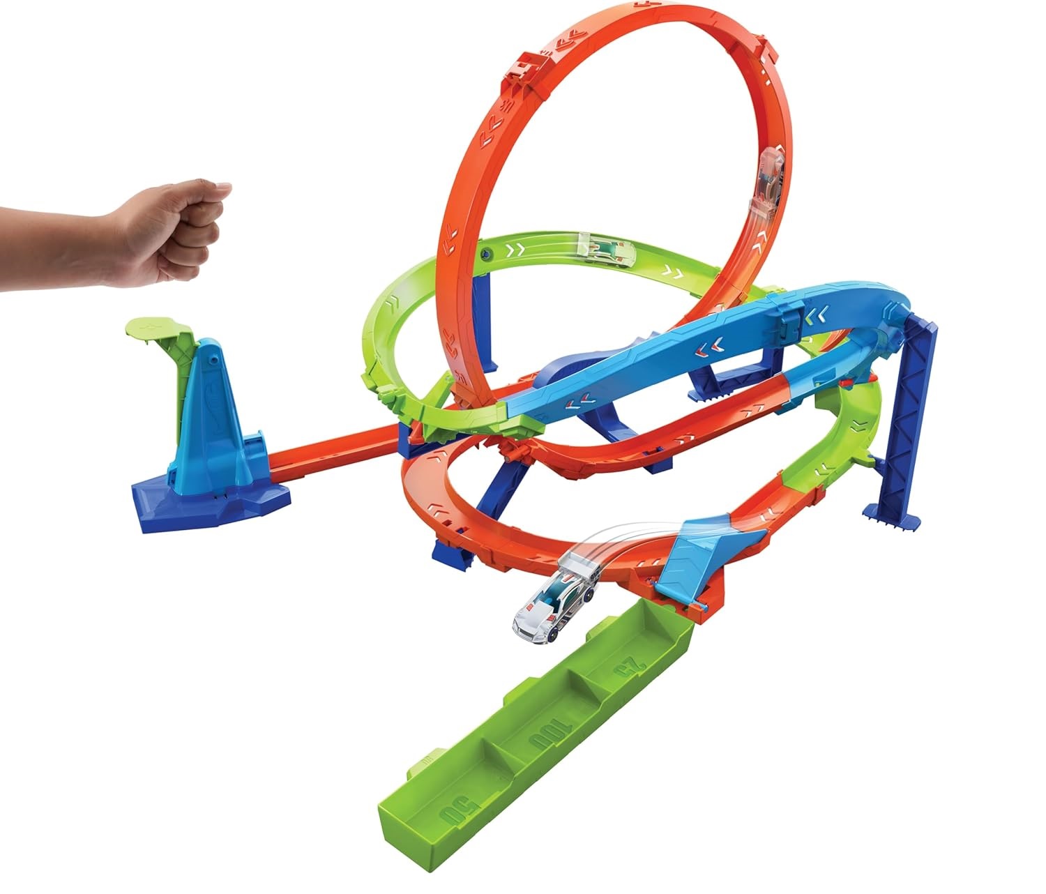 Трек Hot Wheels Loop Cyclone Challenge HXM94 - фото 2