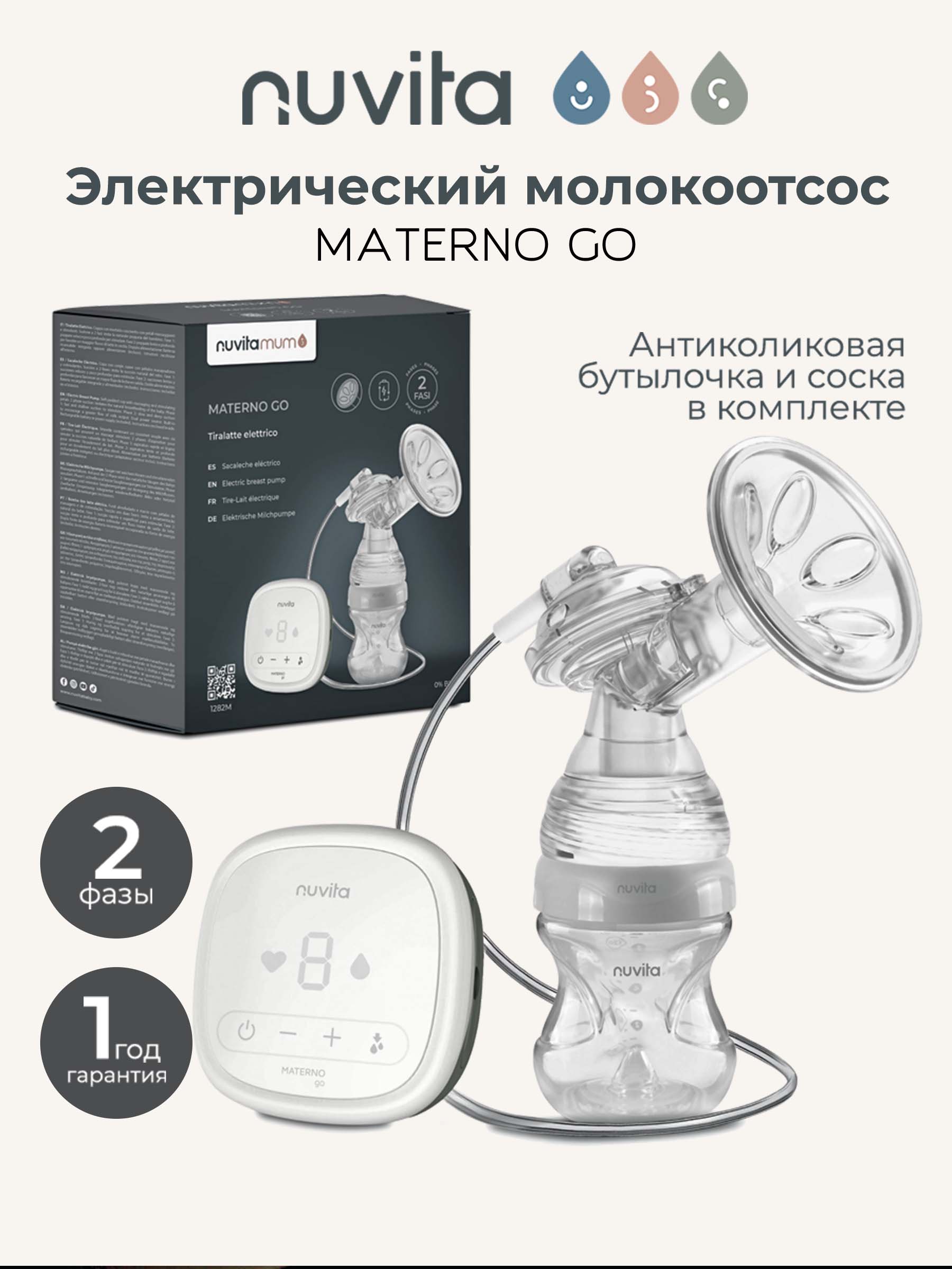 Молокоотсос электрический Nuvita Materno Go - фото 1