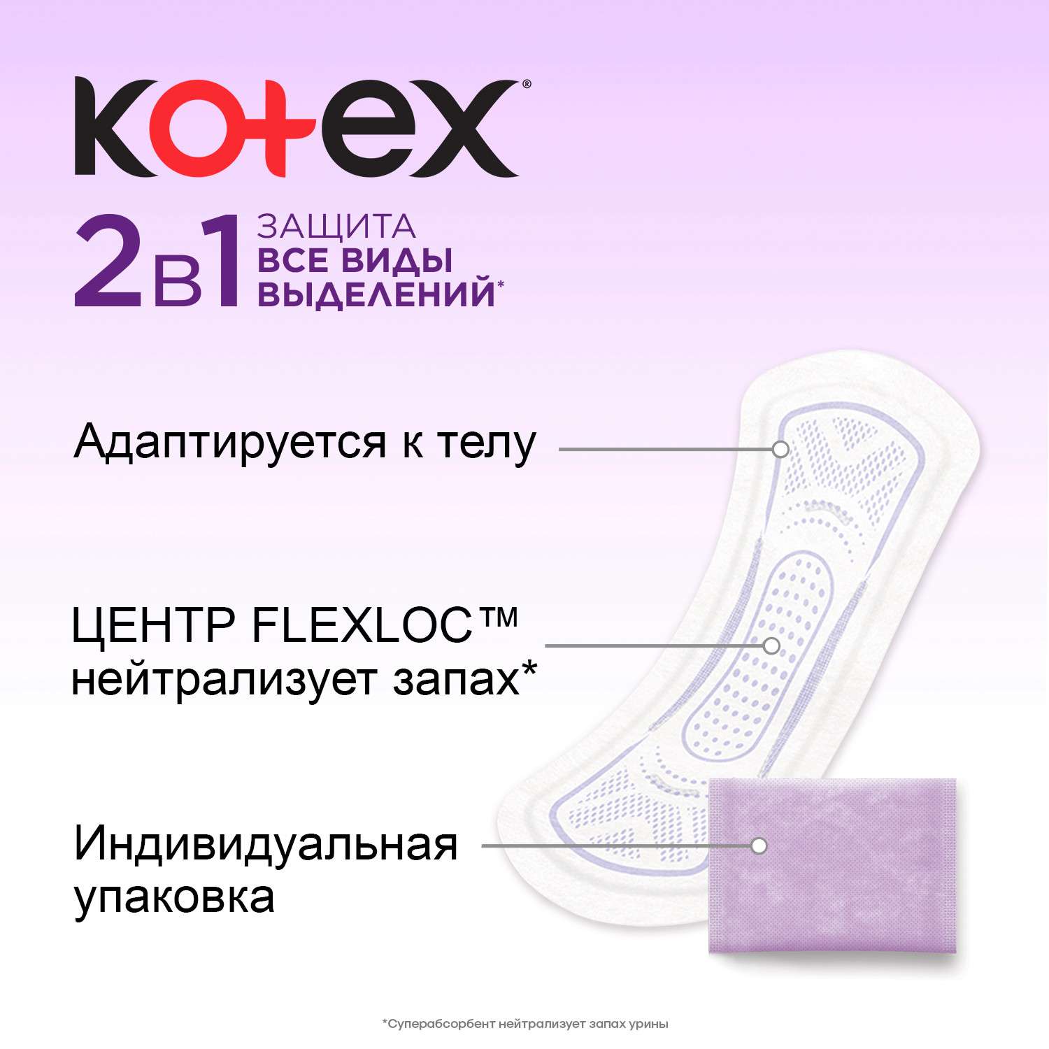 Прокладки ежедневные Kotex 2в1 длинные 16шт - фото 7