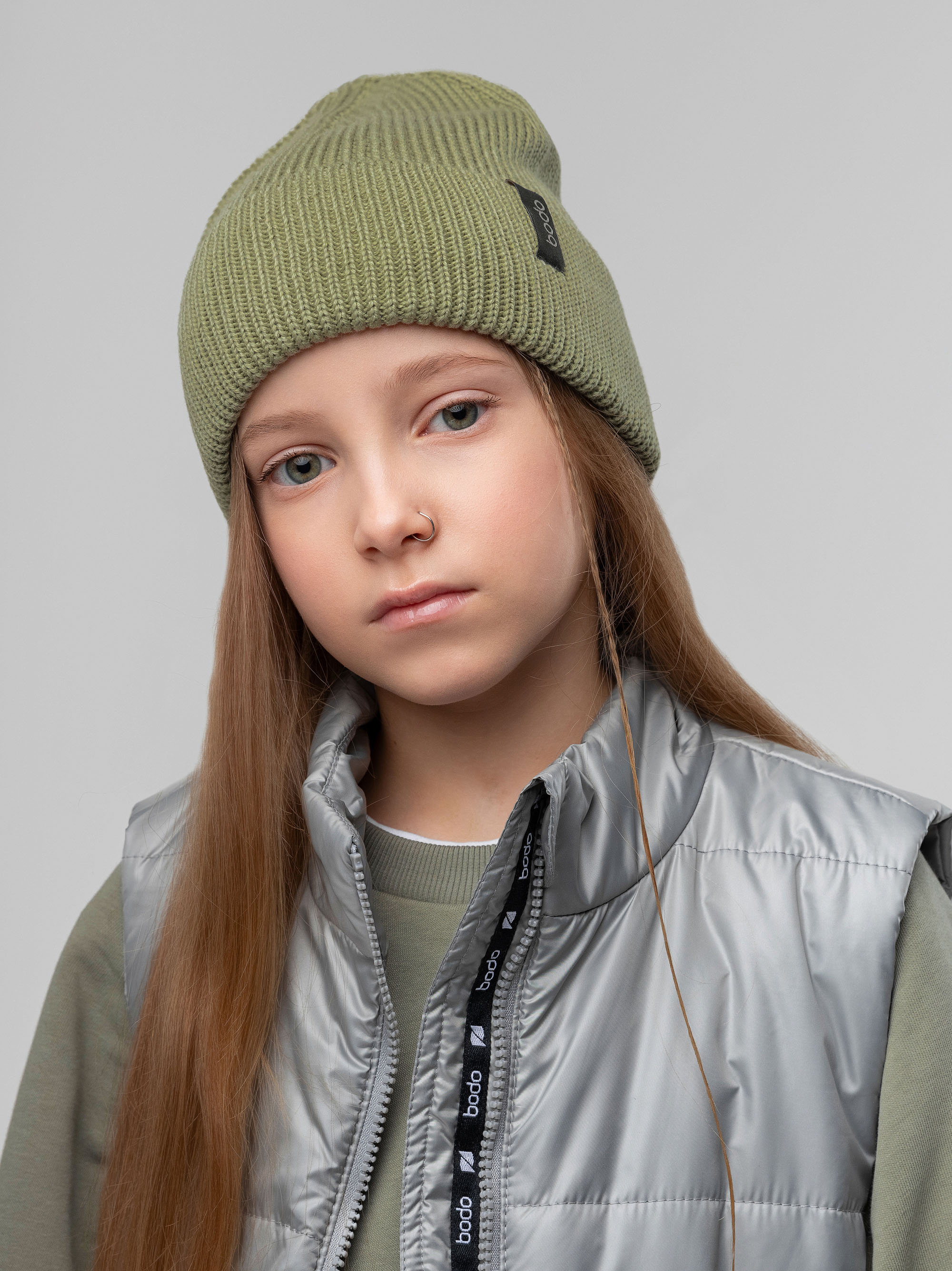 Шапка Bodo 10-415MU_оливковый - фото 4