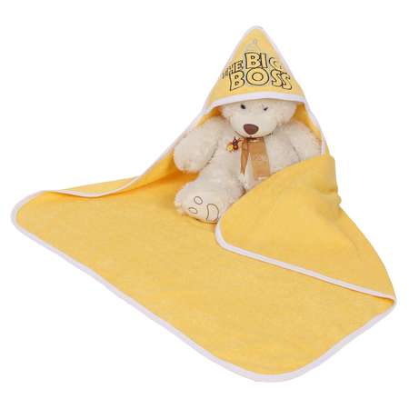 Полотенце Amarobaby Big Boss с уголком Желтый