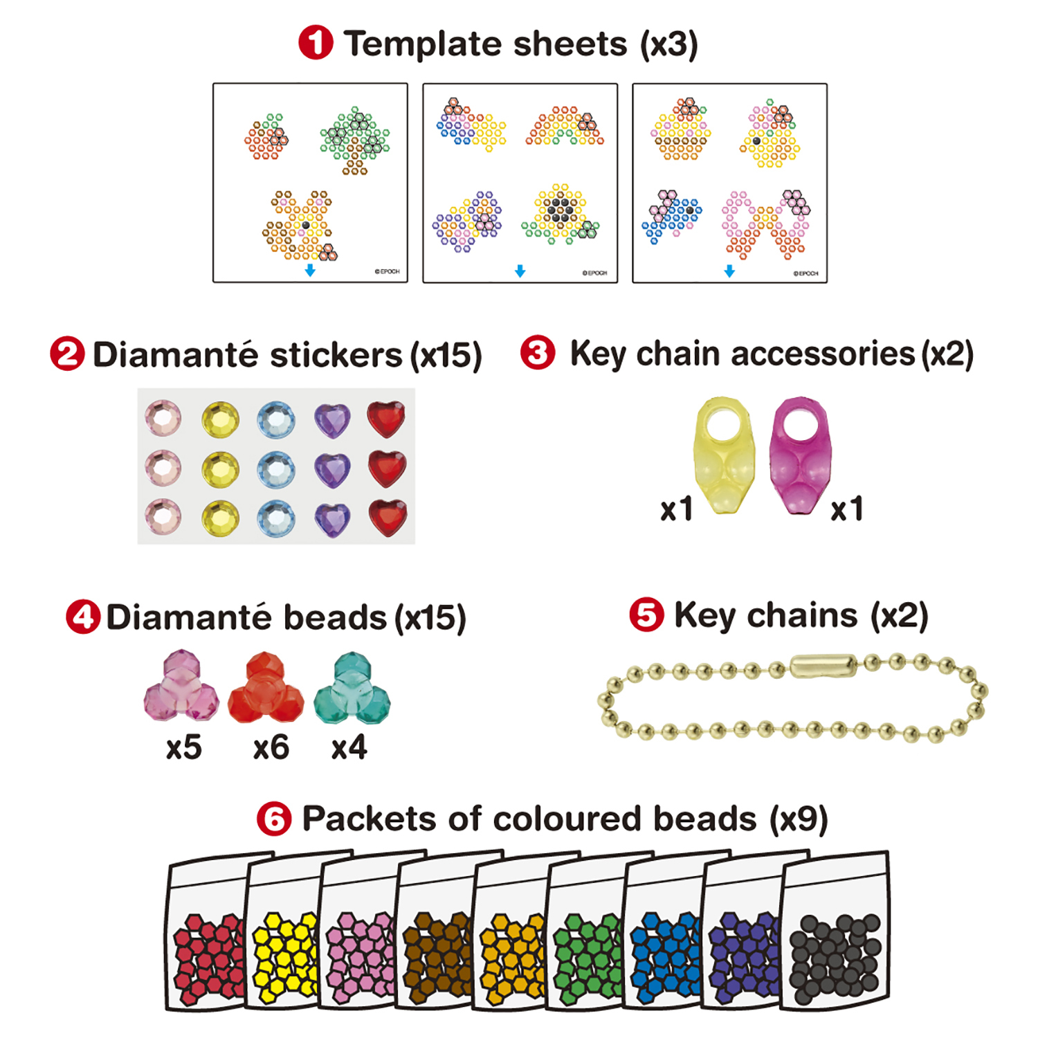 Аквамозаика Aquabeads Потрясающие брелочки - фото 3