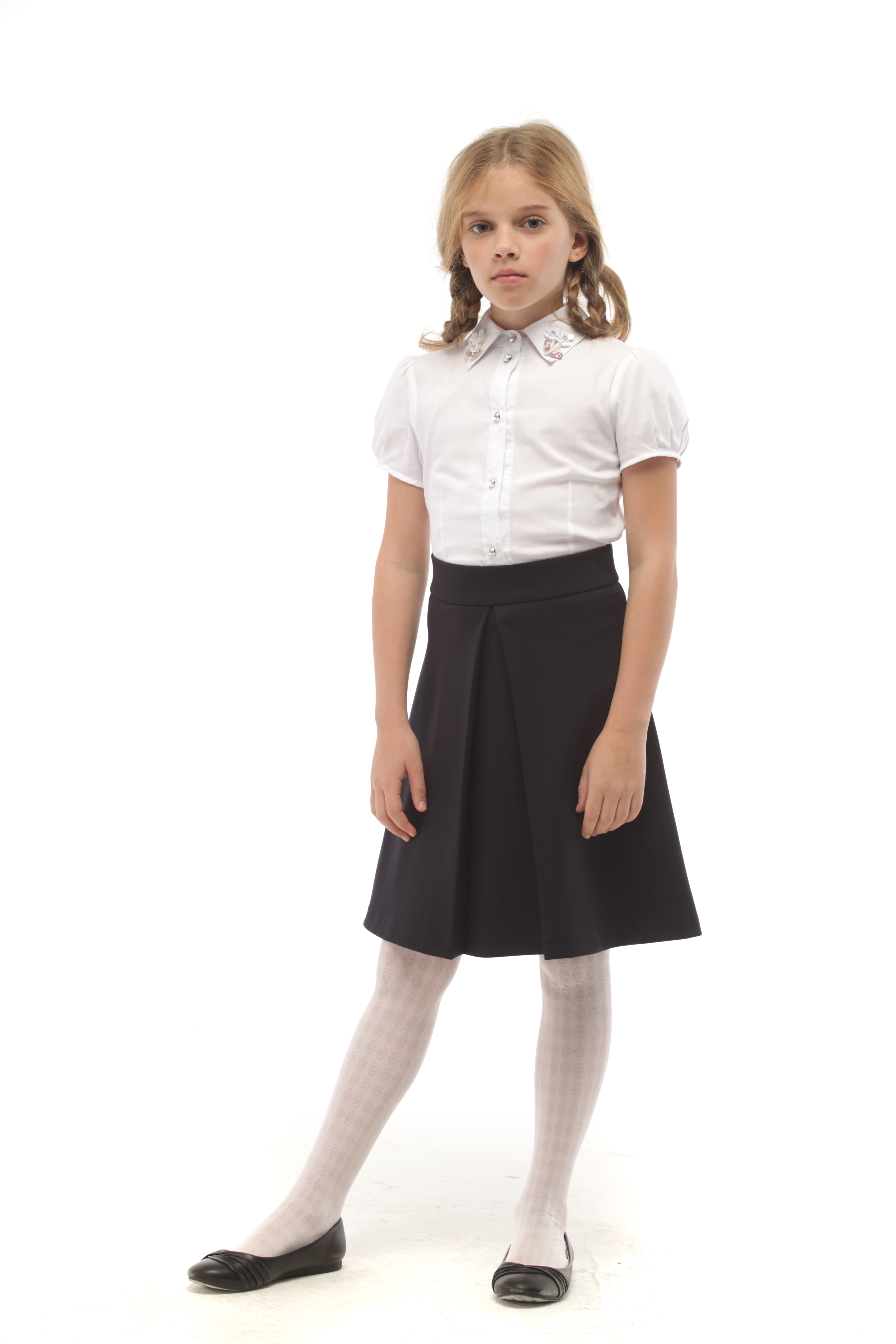 Юбка Stylish AMADEO AS-079-синий - фото 1