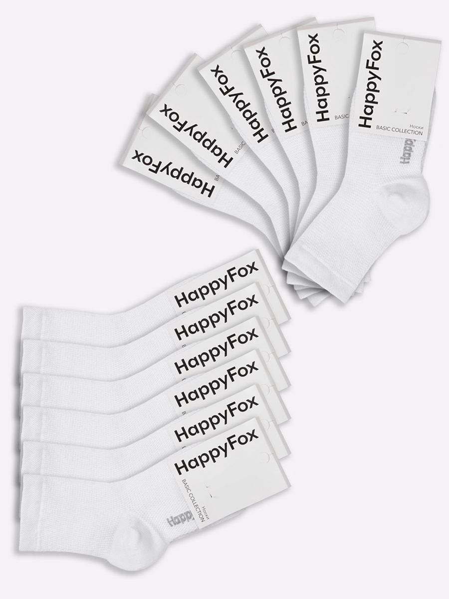 Носки 12 пар HappyFox HFET1201NBбелый.12 - фото 2