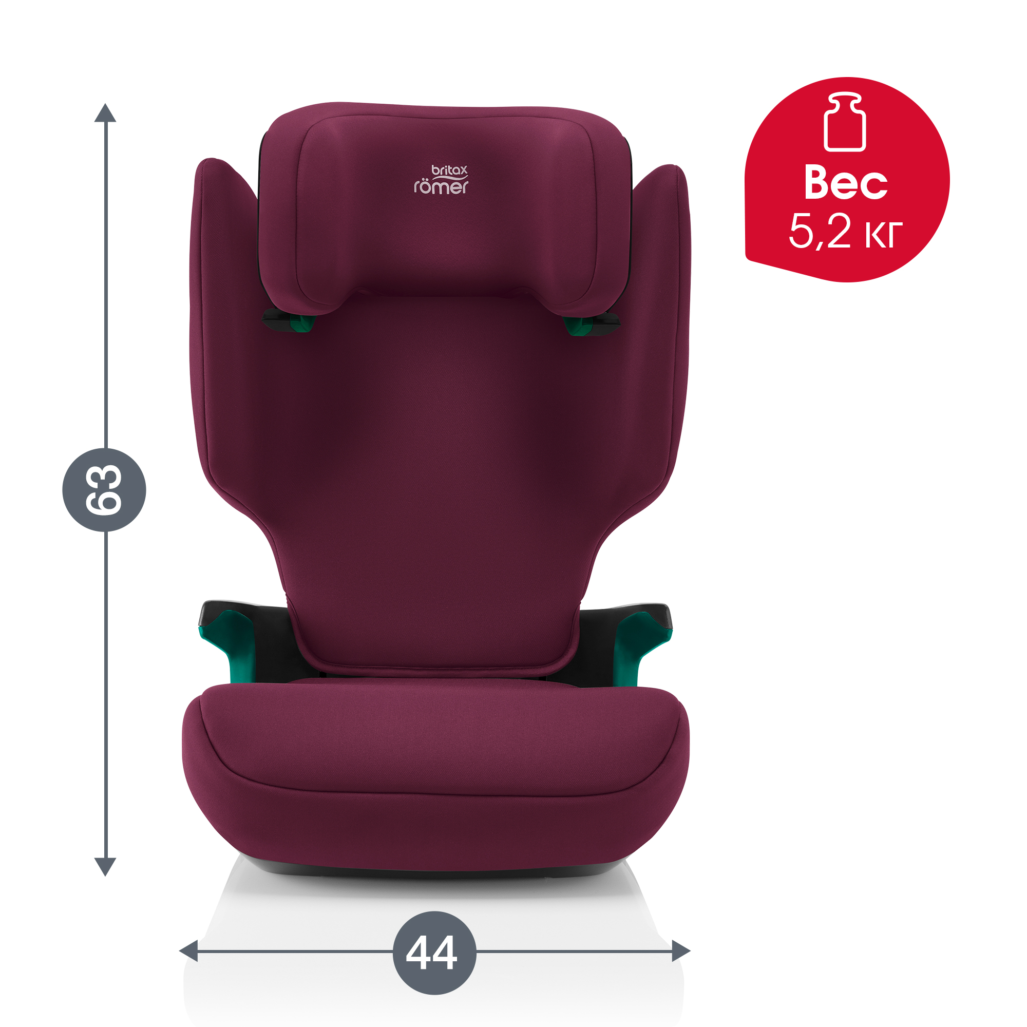Автокресло Britax Roemer Adventure Burgundy Red 2/3 (15-36 кг) - фото 10