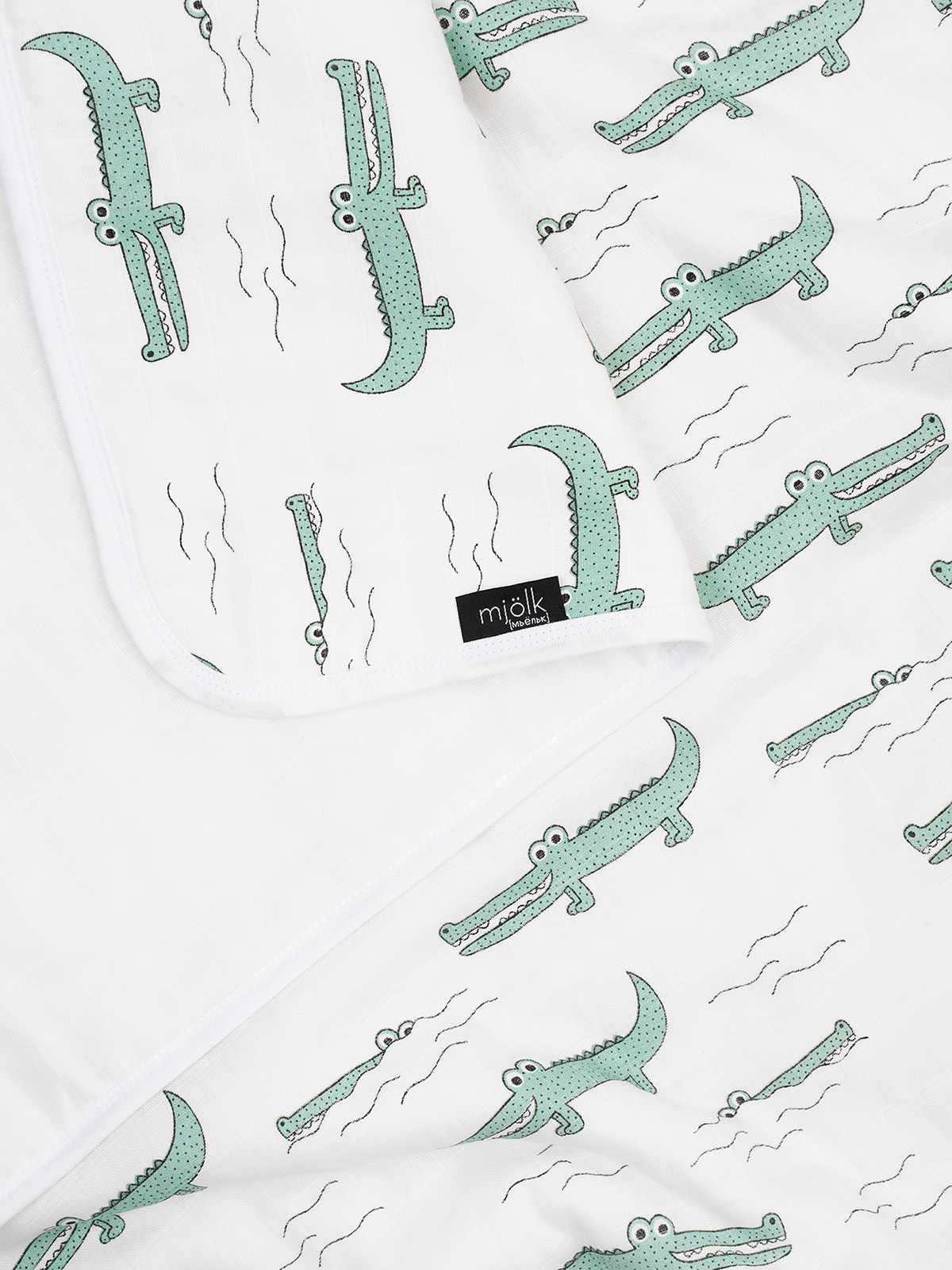 Одеяло Mjolk Крокодилы 75 x 100 см муслин - фото 3