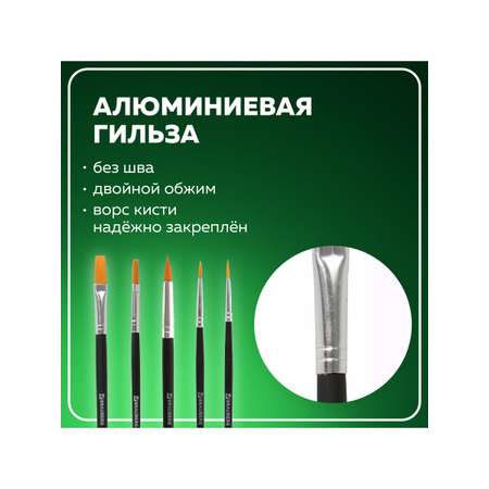 Кисть Brauberg 5 шт. (синтетика)