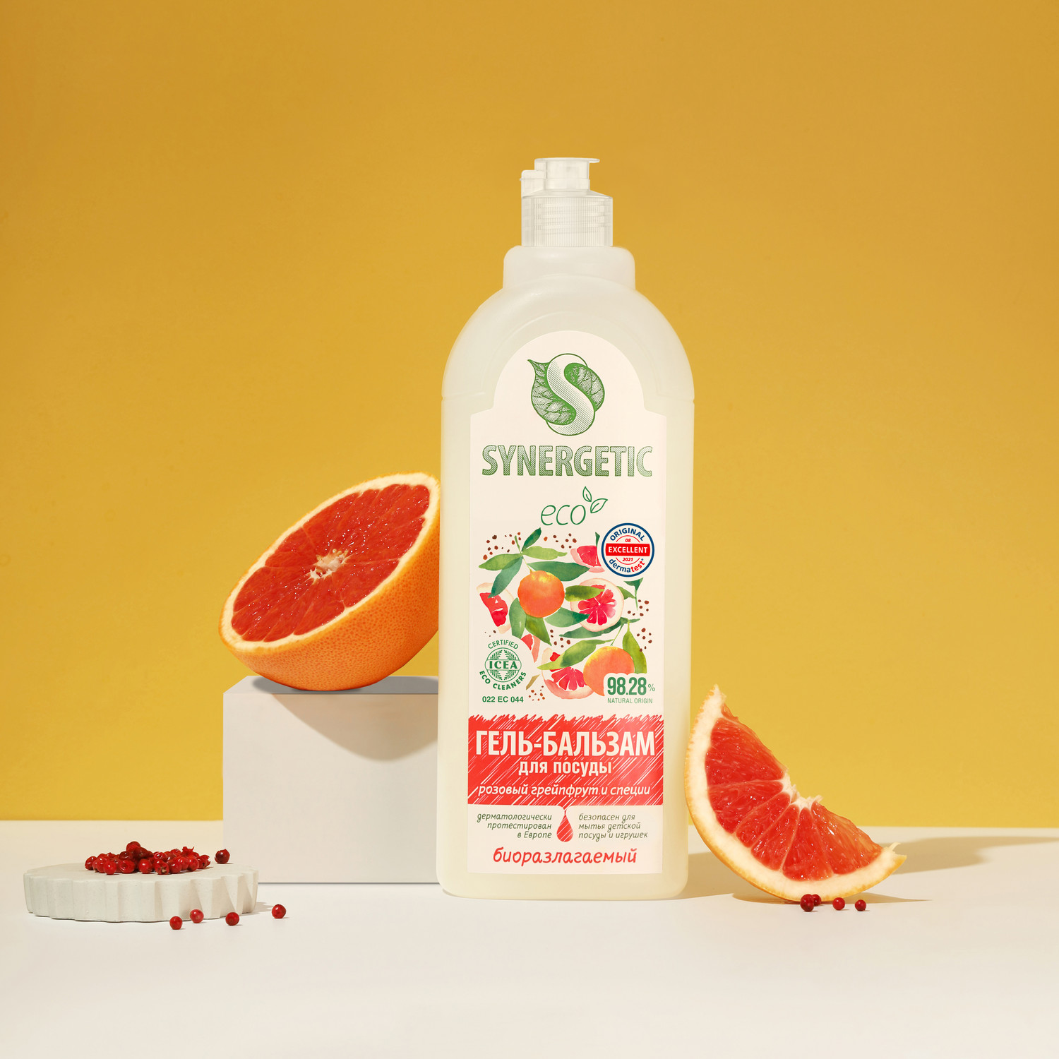 Средство для мытья посуды Synergetic Розовый грейпфрут-Специи 1000 мл - фото 6