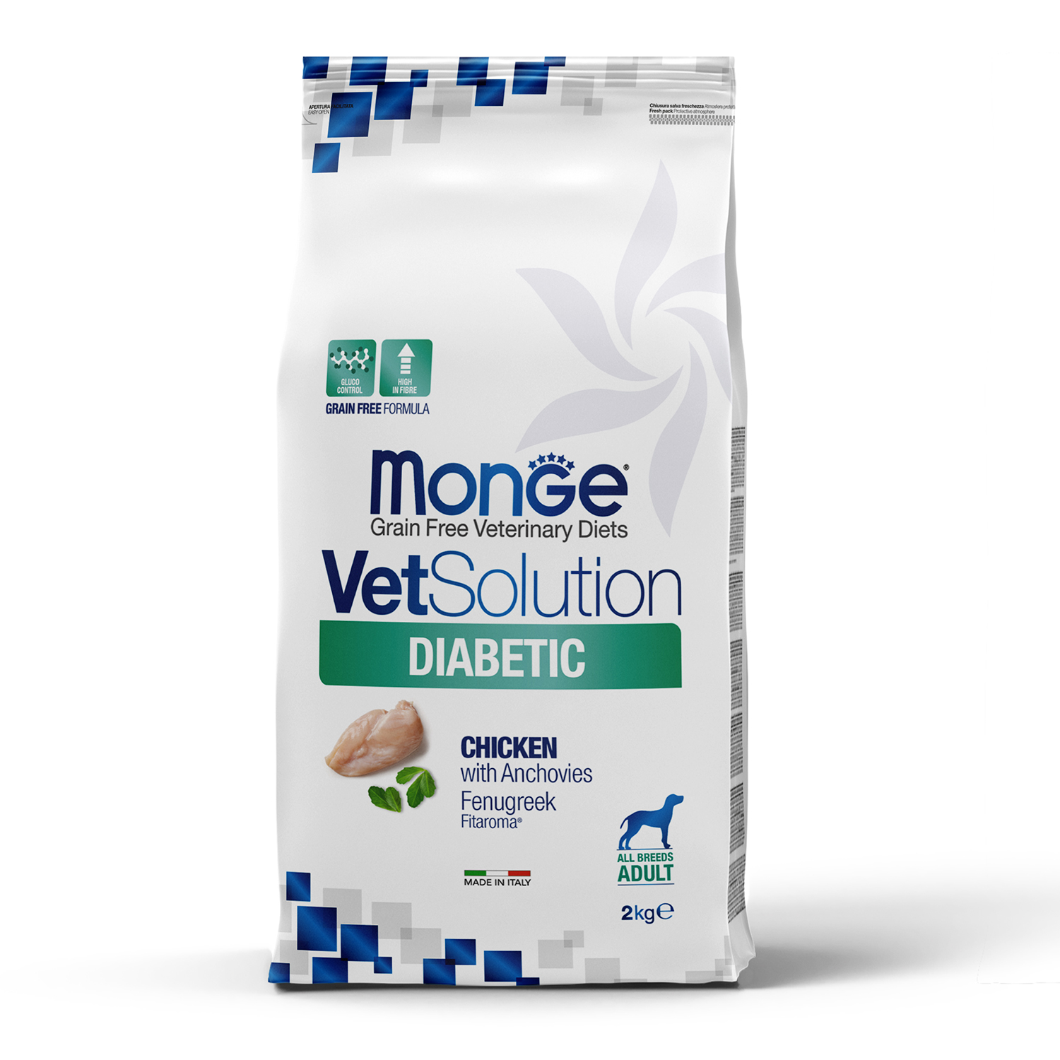 Корм для собак диетический MONGE VetSolution Dog Diabetic Диабетик при сахарном диабете 2кг - фото 5