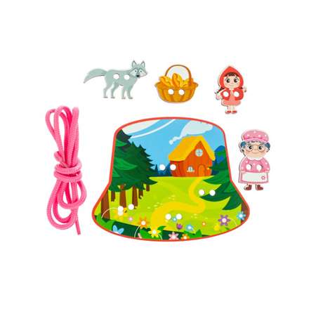 Игрушка WOODLANDTOYS шнуровка Красная шапочка