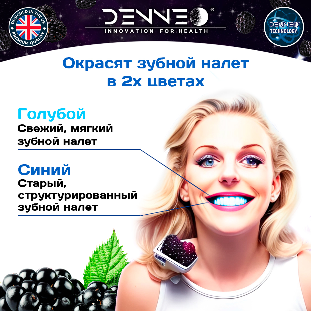 Индикатор зубного налета DENNEO со вкусом Ежевики - фото 8