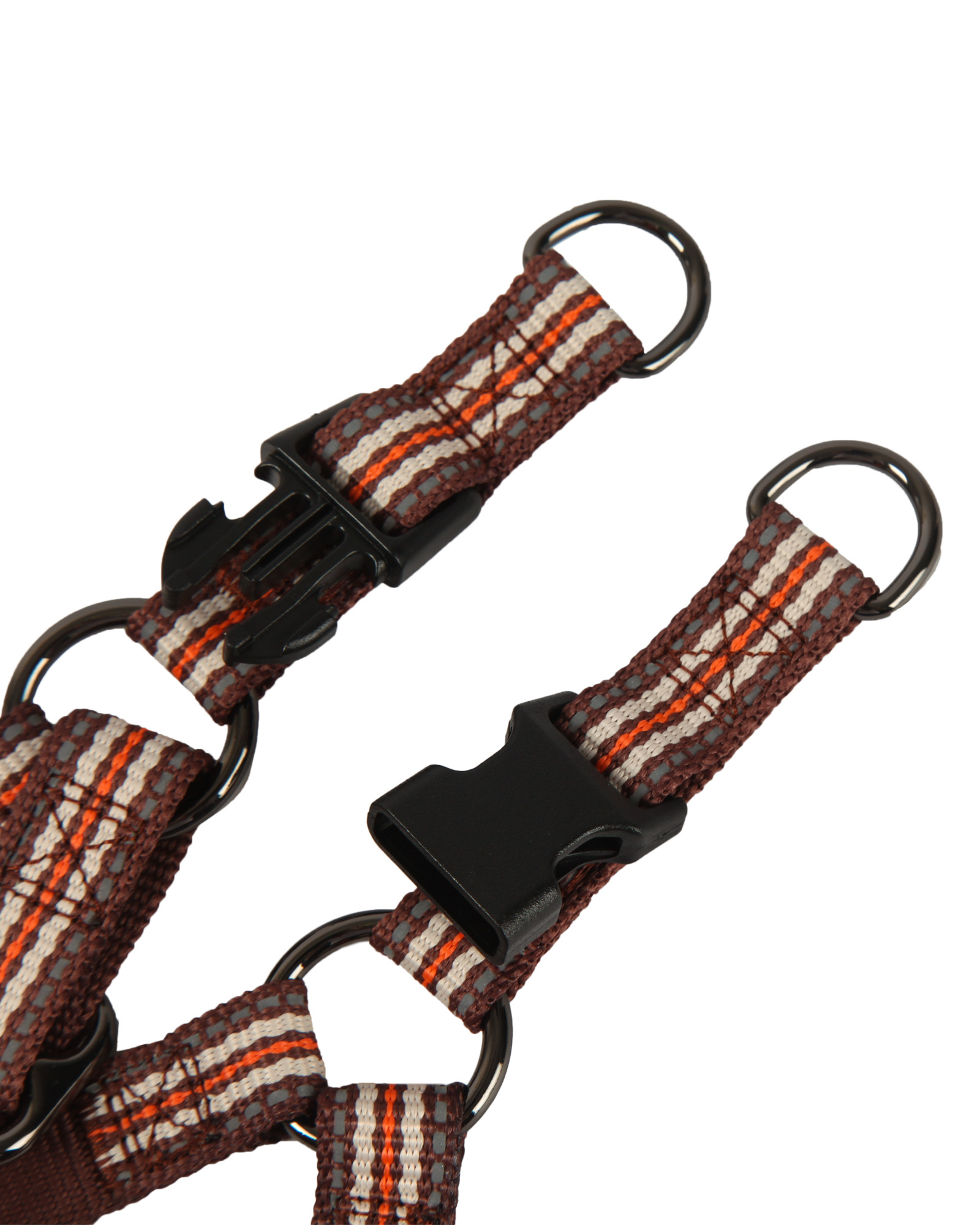 Шлейка для собак Barbaks Коричневая полоса S 1.5*31-40см - фото 3