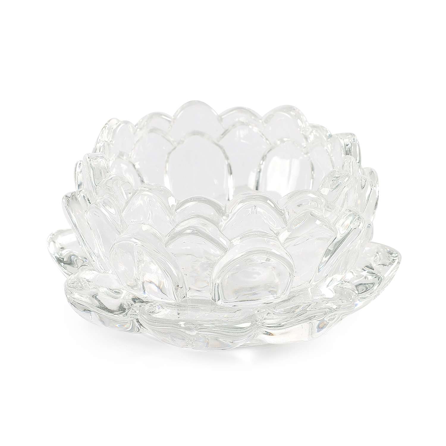Подсвечник ё лотос прозрачный - фото 1