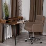 Компьютерное кресло TETCHAIR Dover хром, букле, коричневый