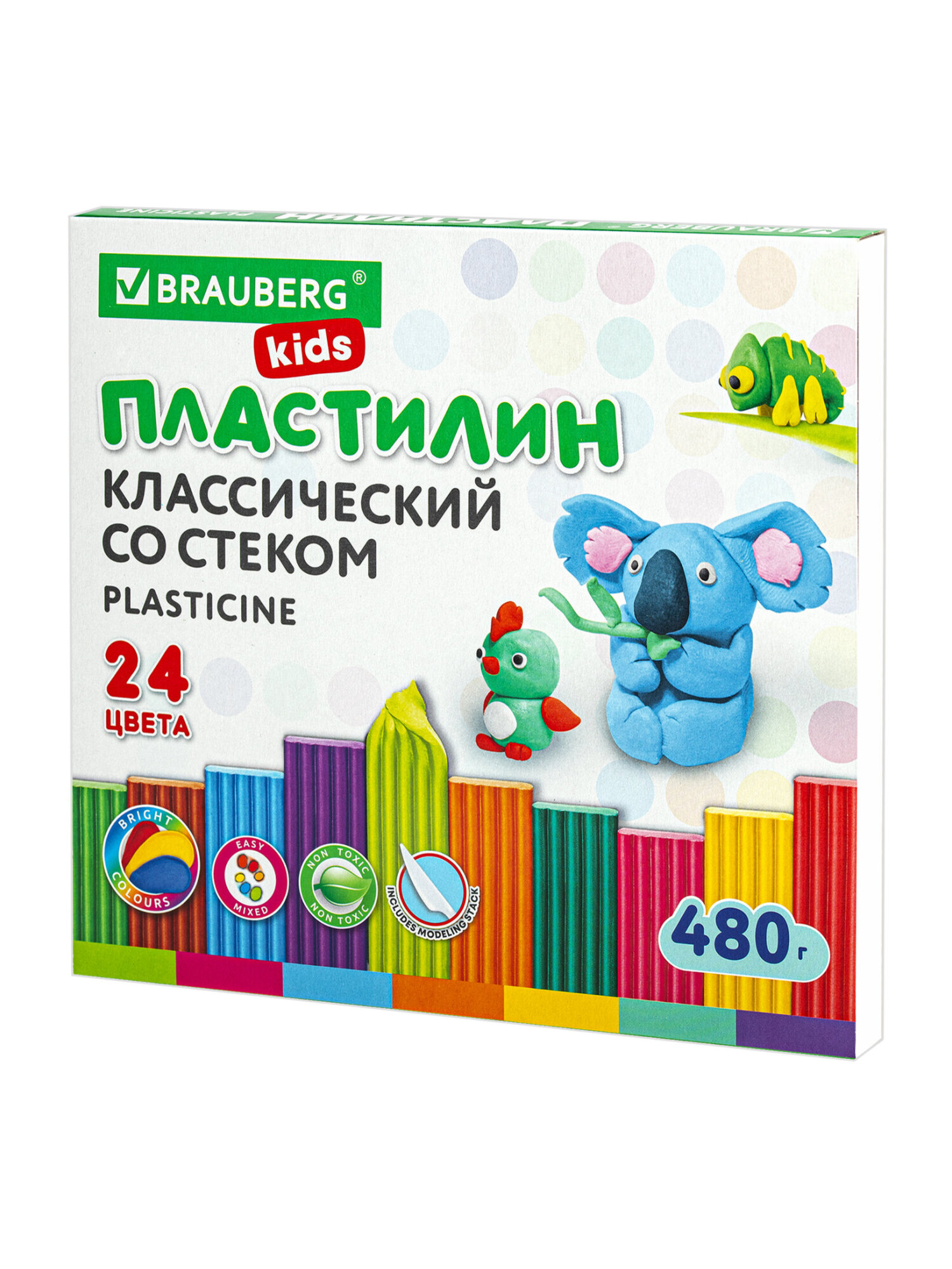 Пластилин Brauberg 24 цв. - фото 7