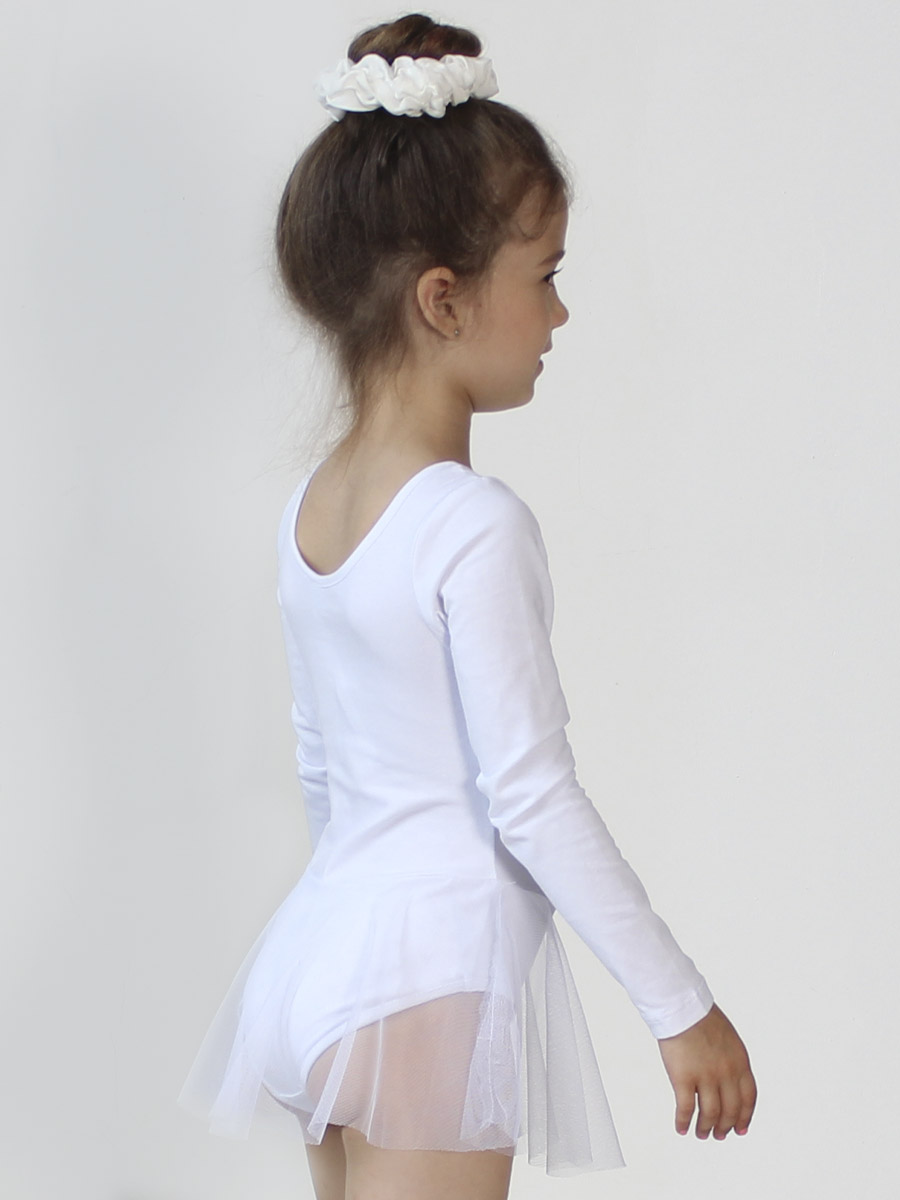 Купальник гимнастический STELLA MODA 26403_белый - фото 4