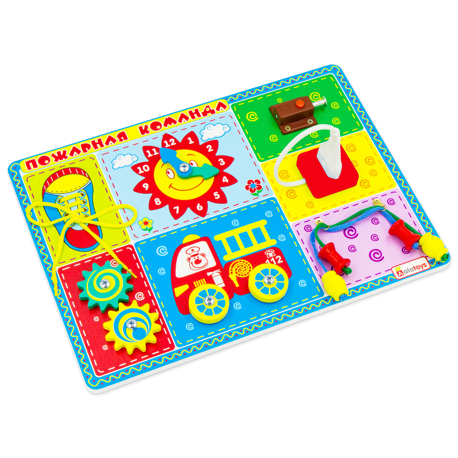 Игрушка Alatoys бизиборд Пожарная машина - фото 7