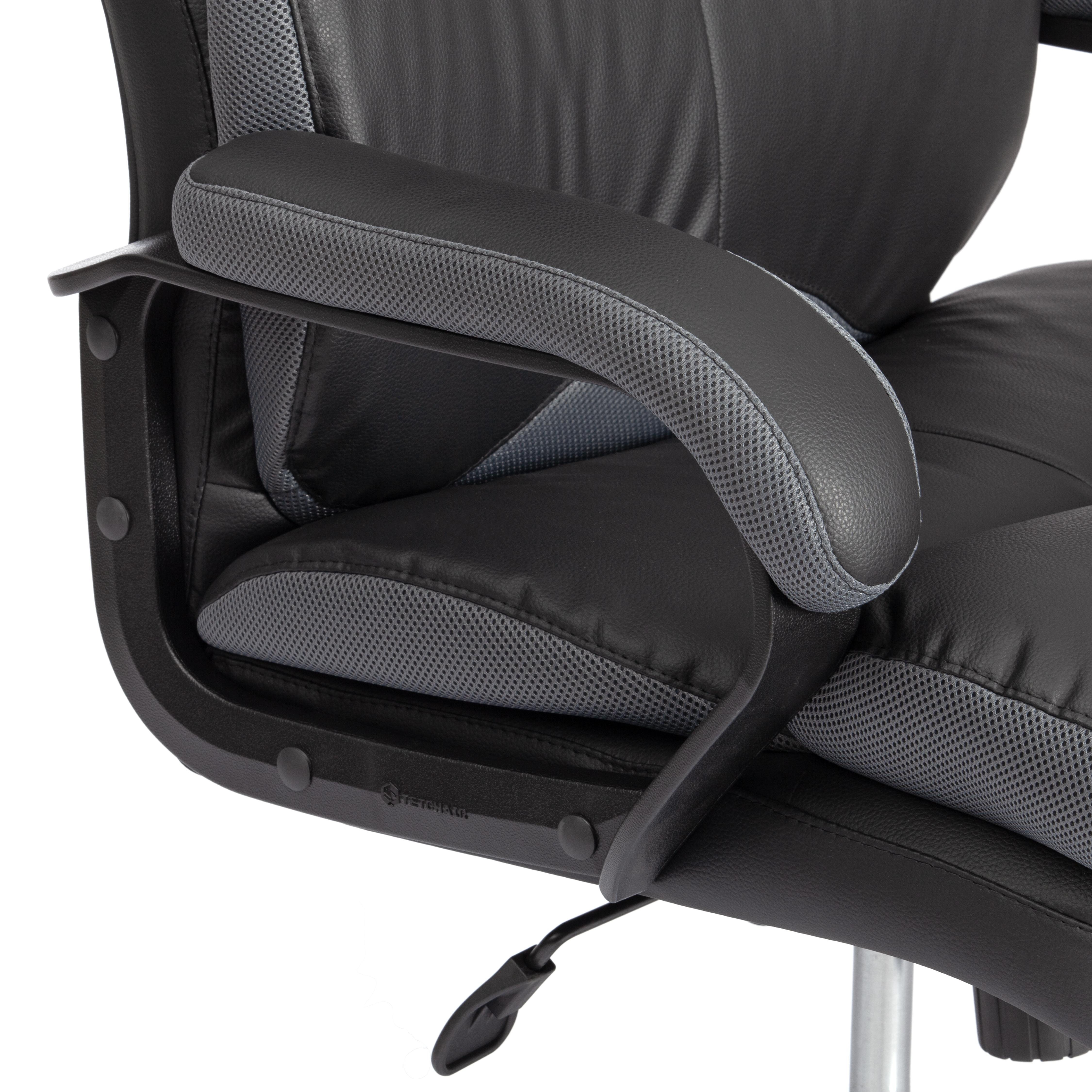 Компьютерное кресло TETCHAIR Дюк МеталБл черный серый - фото 11